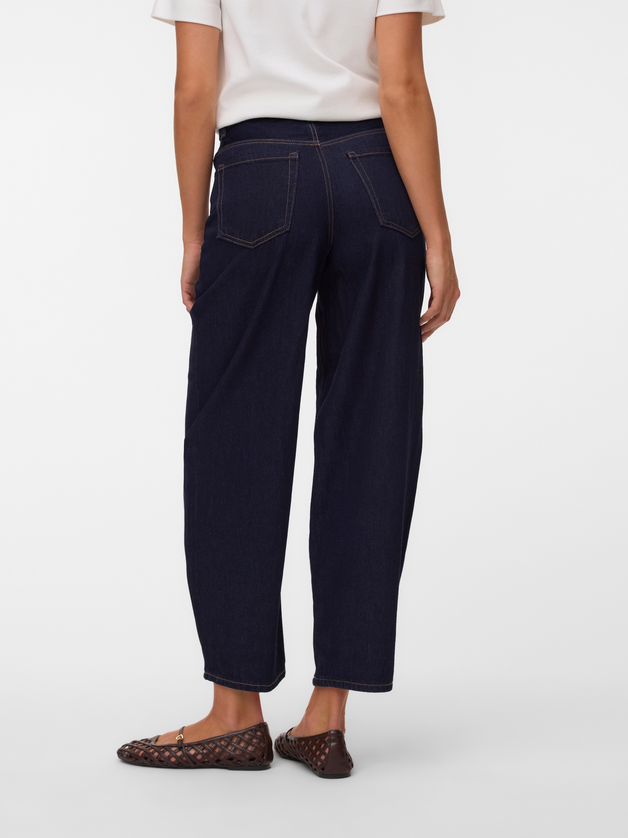 Vero Moda Weite Jeans »VMBILLIE HR BARREL ANK JEANS LI3191 NOOS« Baumwolle, high waist, barrel fit
