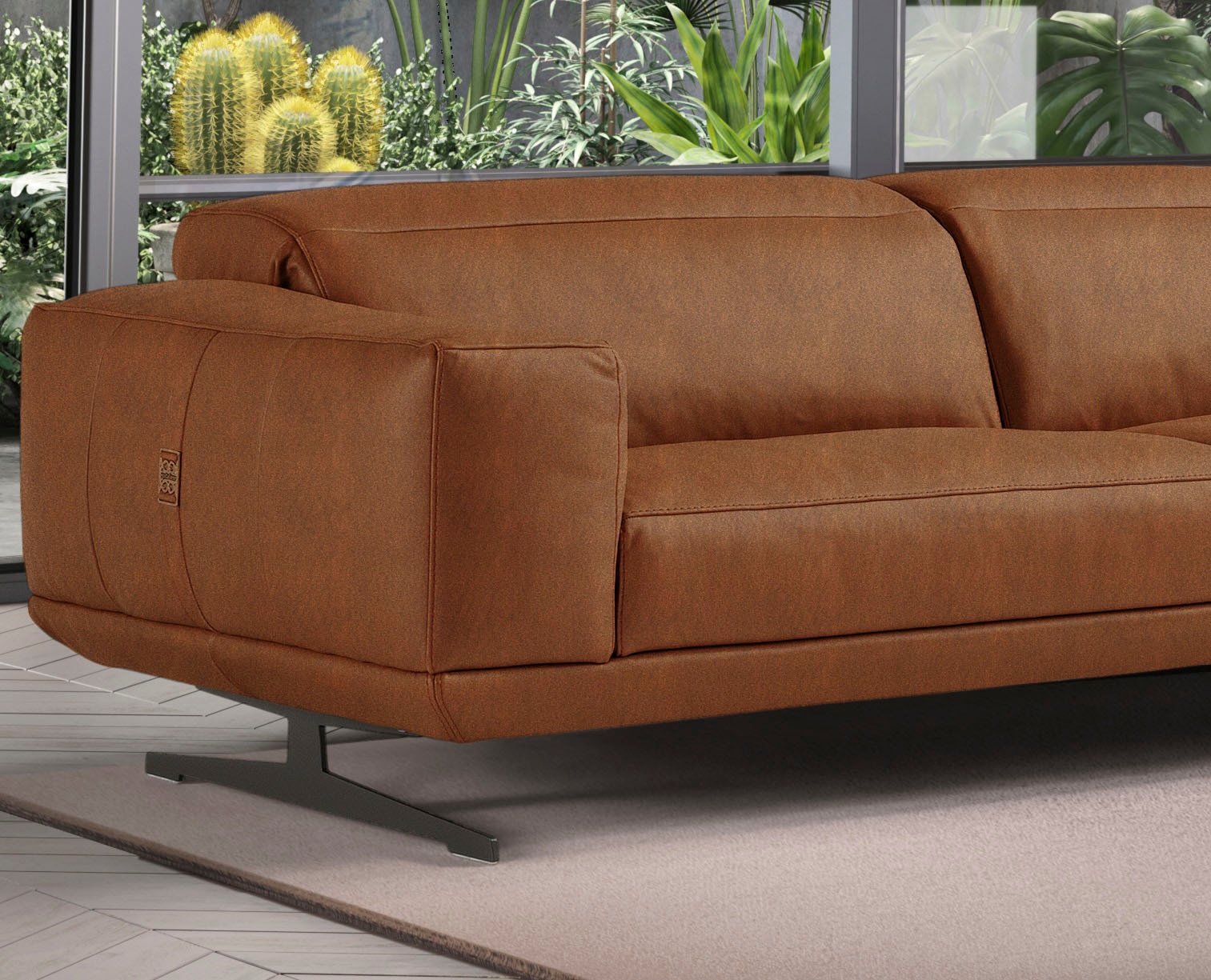 Egoitaliano 3-Sitzer »Gloria, super bequem, hochwertige Verarbeitung, edles Design, Megasofa« beidseitig verstellbare Rückenelemente, mit Designmetallfüßen