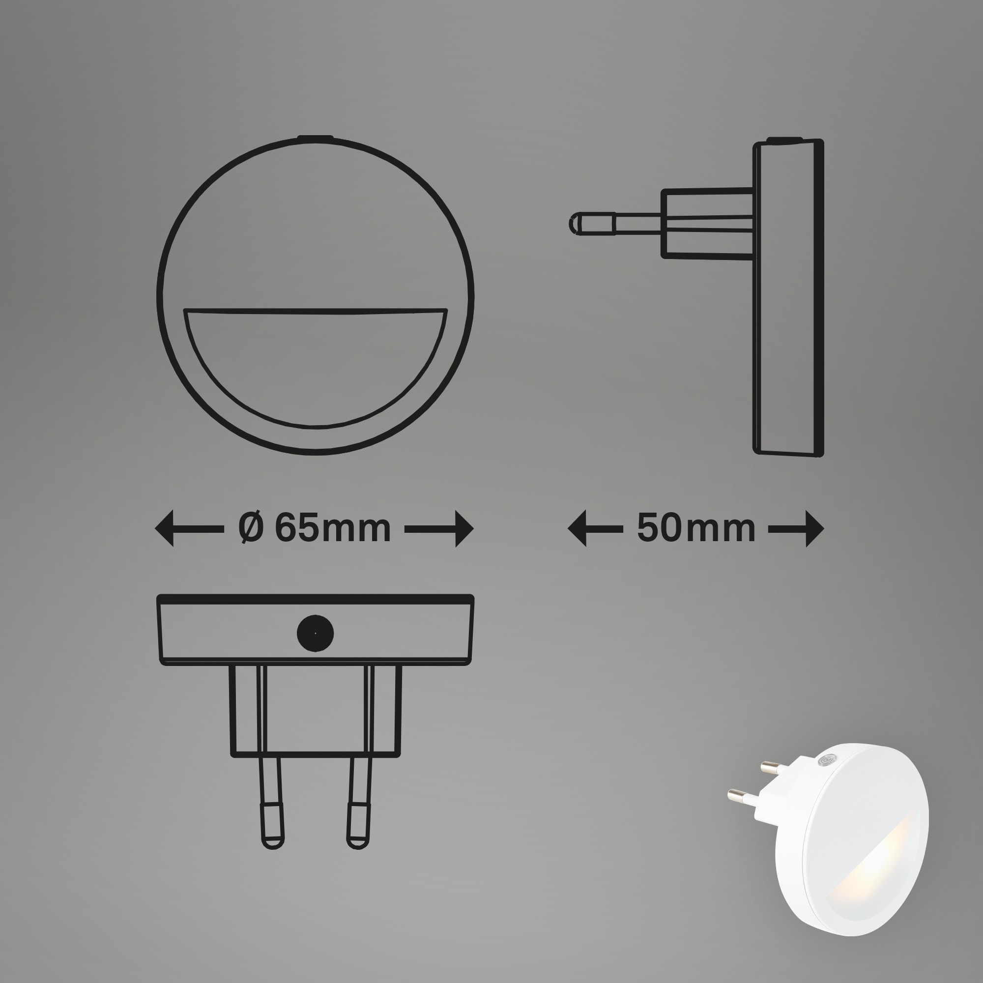 Briloner Leuchten LED Nachtlicht »LED Nachtlicht, weiß«, 1 flammig, Leuchtmittel LED-Modul | LED fest integriert, Steckdose Stilllicht Baby, Steckdosenlampe mit Lichtsensor