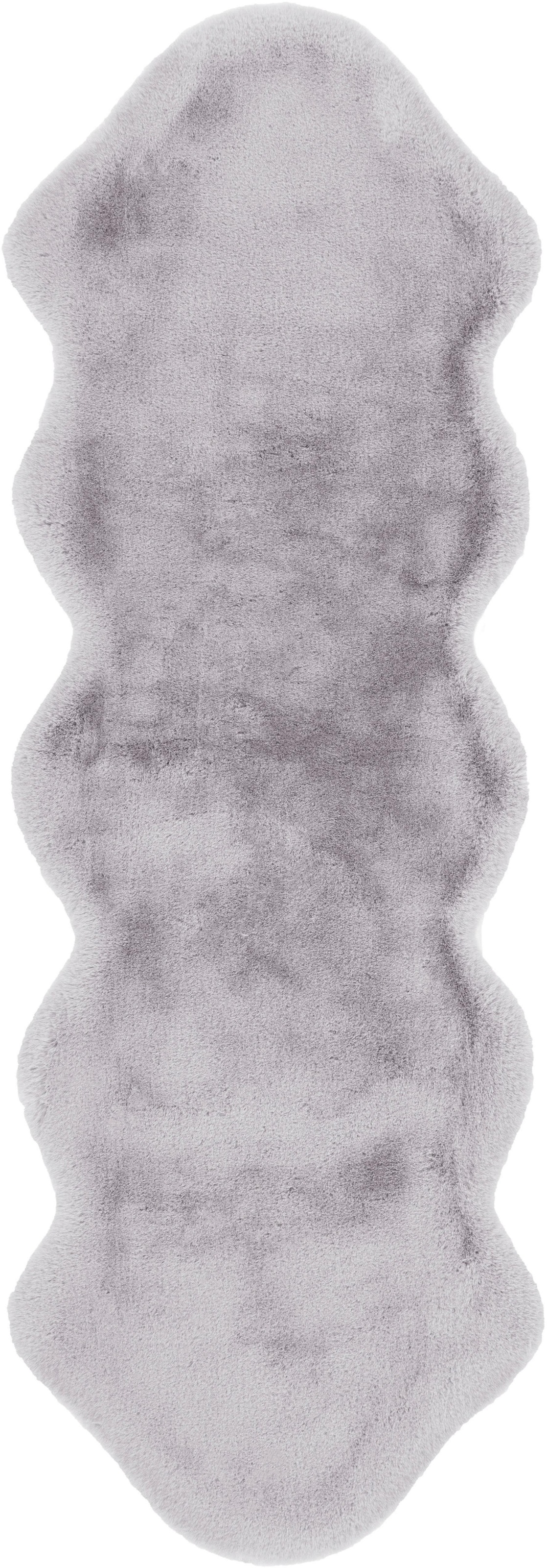 calo-deluxe Fellteppich »Vogesen 300«, fellförmig, 35 mm Höhe, Kunstfell, Hochflor, handtuft, Wohnzimmer, Schlafzimmer