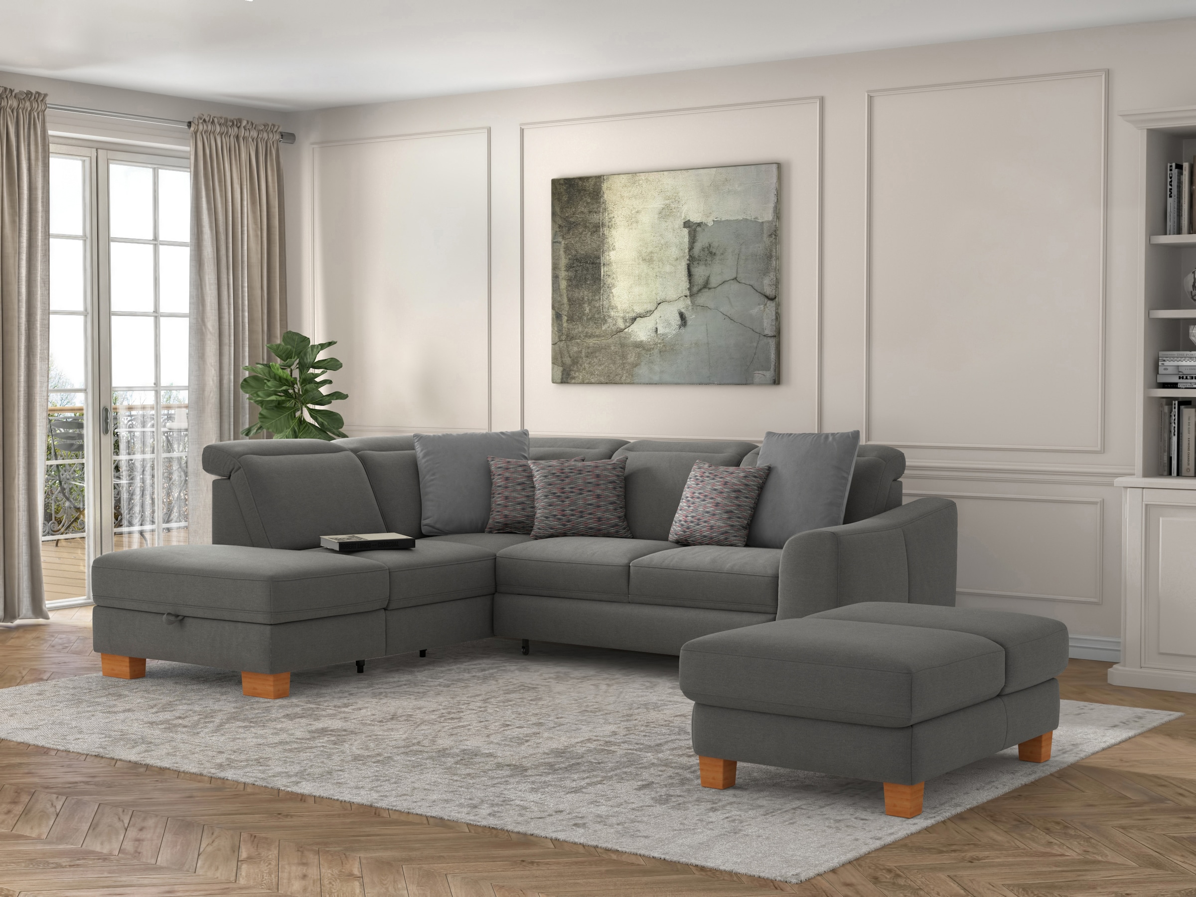 sit&more Ecksofa »Dundee L-Form«, mit Federkern und Massivholzfüßen, wahlwe günstig online kaufen