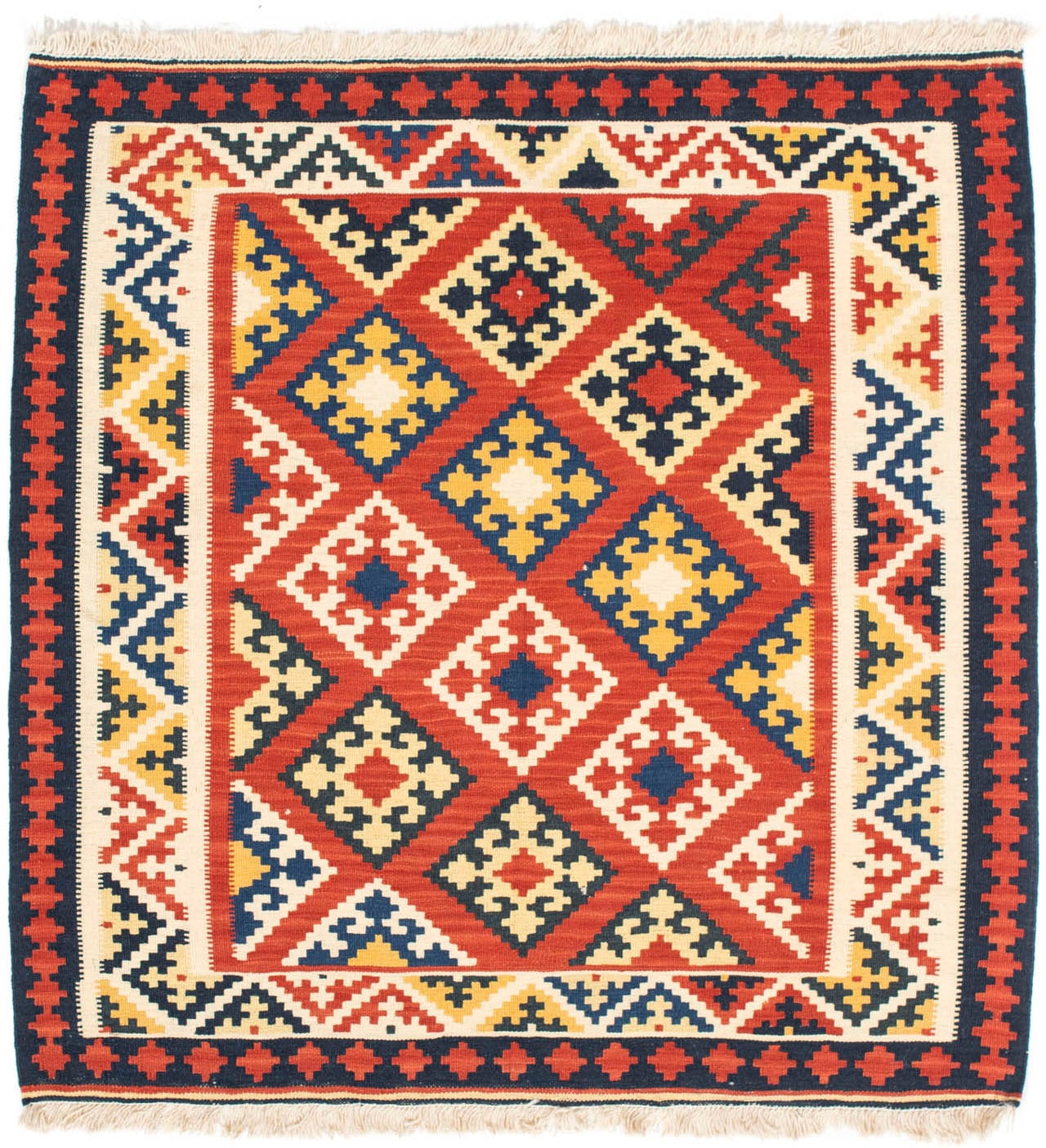 morgenland Wollteppich »Kelim - Oriental quadratisch - 103 x 102 cm - dunke günstig online kaufen