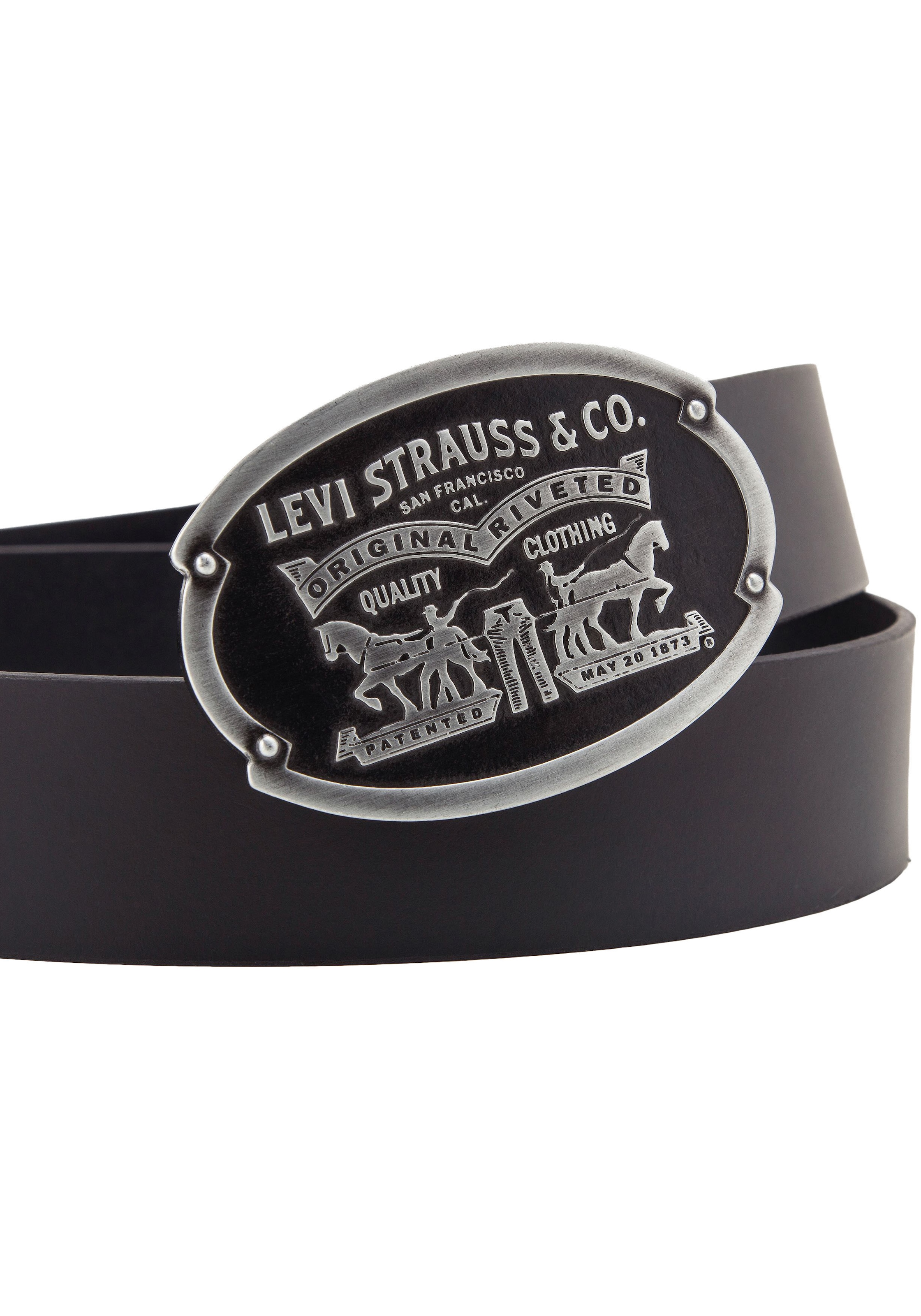 Levi's® Ledergürtel »Billy Plaque Belt« mit markanter Koppelschließe