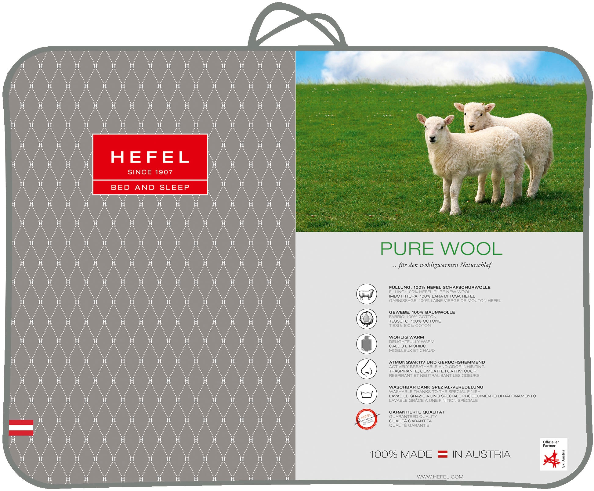 Hefel Matratzenauflage »Pure Wool, außerordentlich atmungsaktiv«, Auflage in 90x200 cm, 140x200 cm und weitere Größen