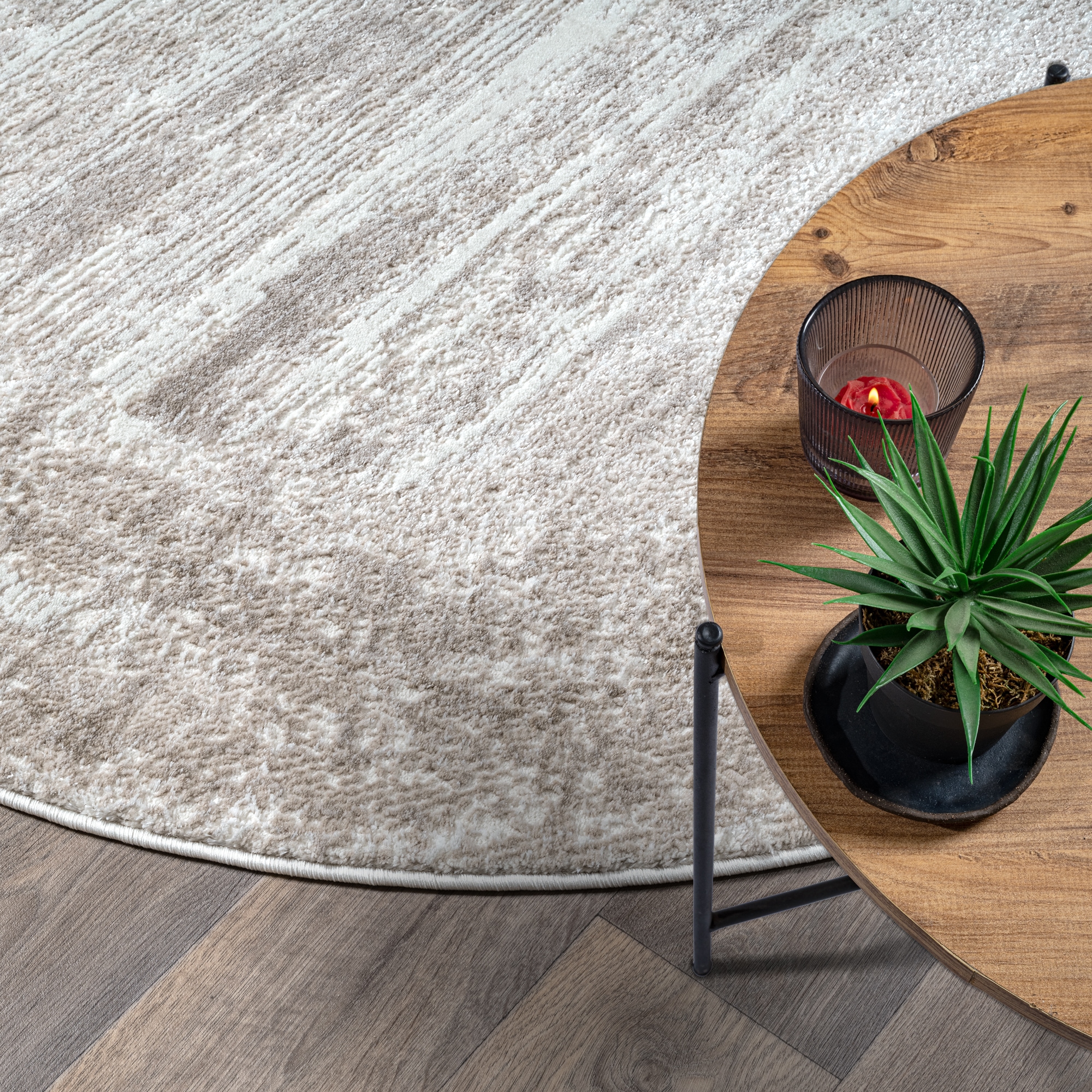 Sanat Teppich »Harmony 3215 , auch als Läufer« rund 12 mm Höhe weicher Kurzflorteppich, meliert, Wohnzimmer, Schlafzimmer