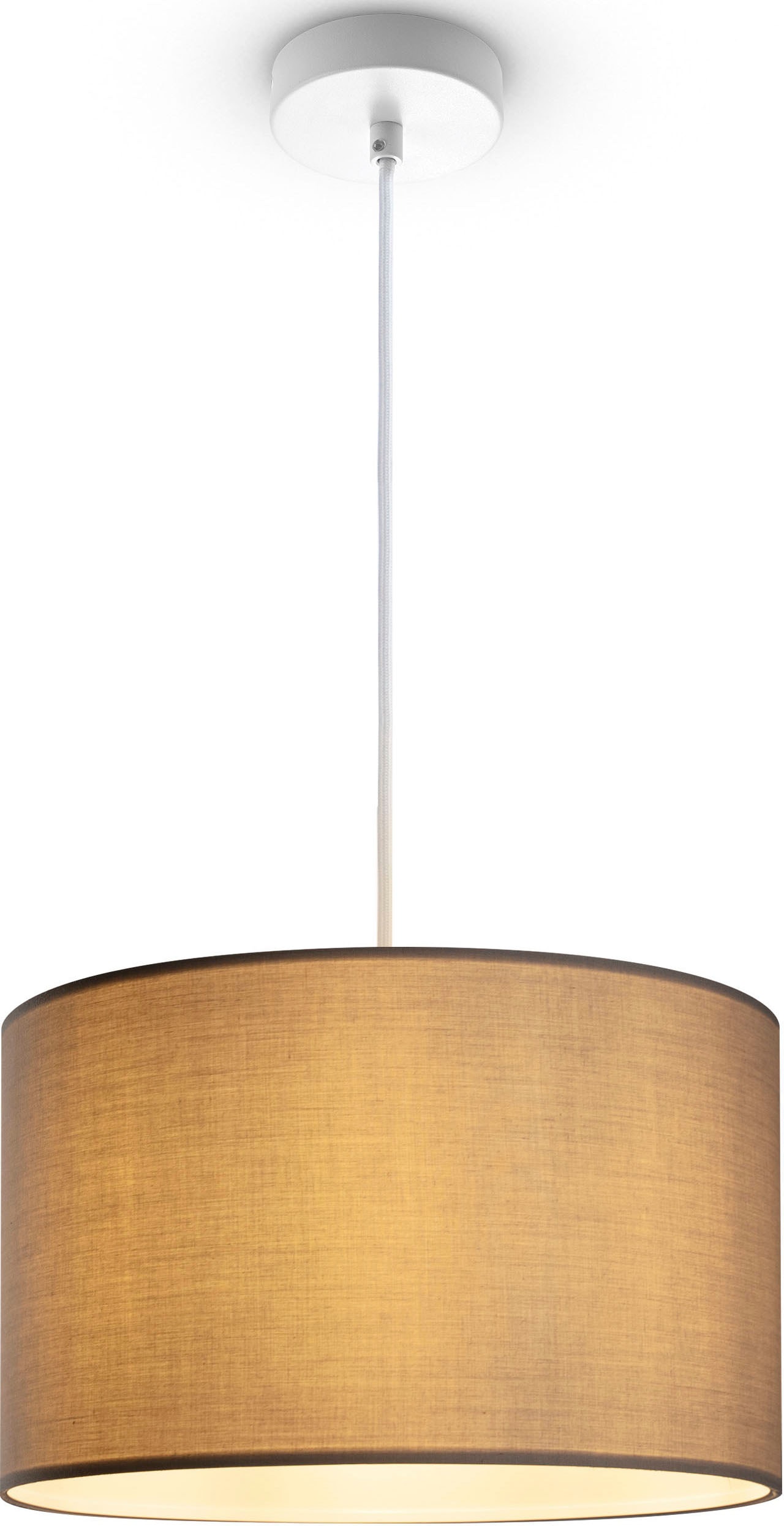 Paco Home Pendelleuchte »HUGO UNI COLOR«, 1 flammig, Leuchtmittel E27 | ohne Leuchtmittel, Deckenlampe LED Wohnzimmer Und Schlafzimmer, Unifarben, Deko E27