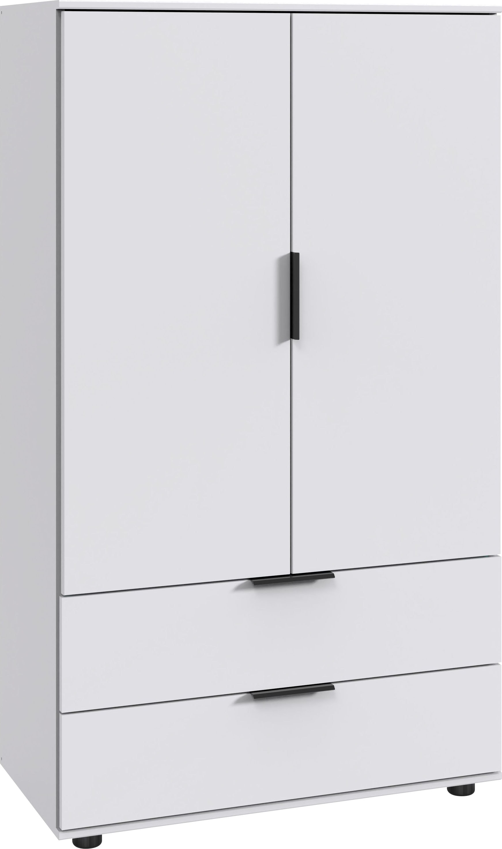 Wimex Wäscheschrank »Easy Plus Kleiderschrank Garderobe 2 Schubladen, 81 oder 130cm breit« in verschiedenen Farben, moderne Optik mit schwarzen Metallgriffen