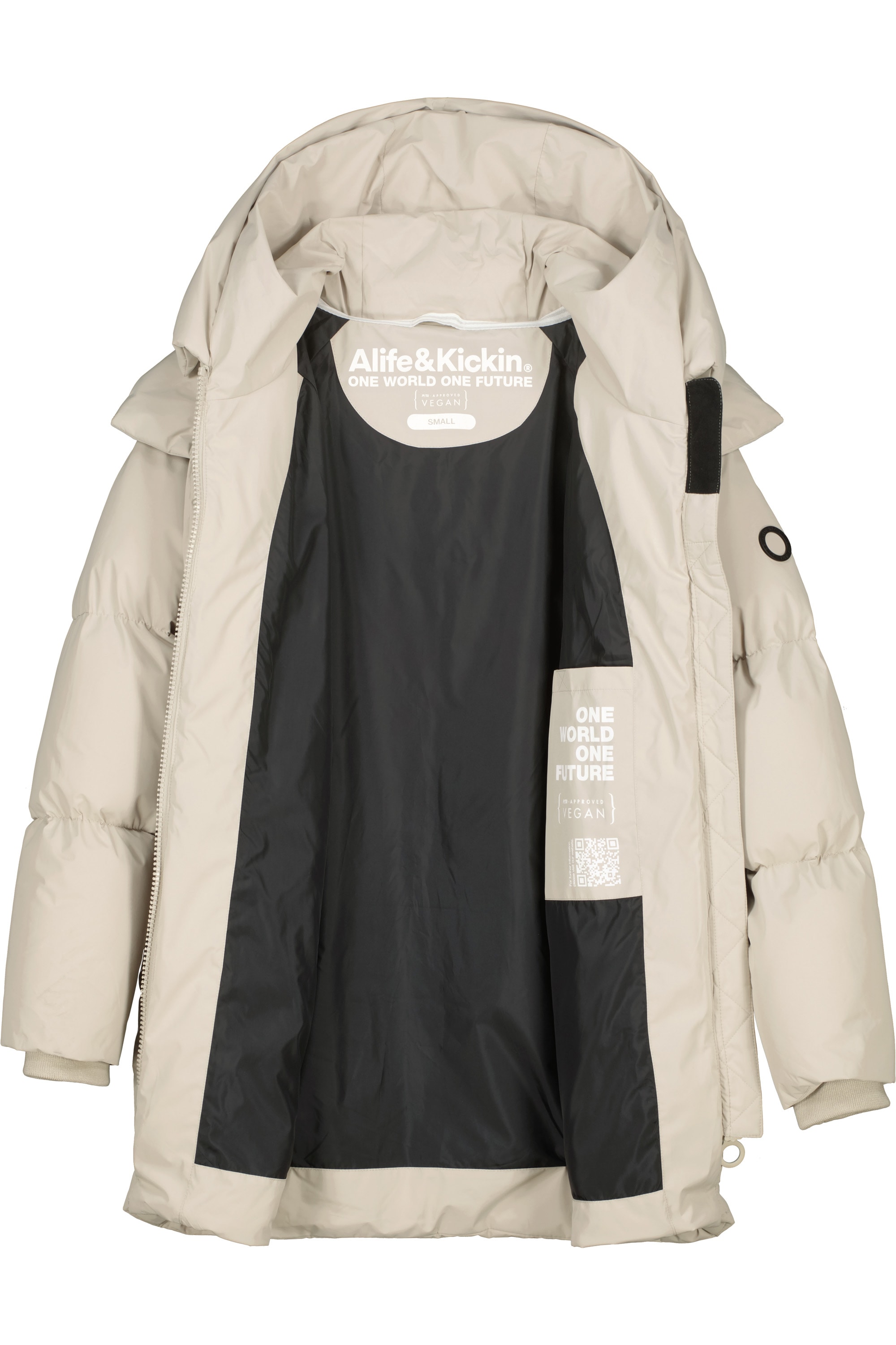 Alife & Kickin Winterjacke »Damen LykkeAK A«, mit Kapuze, Moderne gefütterte Jacke mit großer gefütterter Kapuze