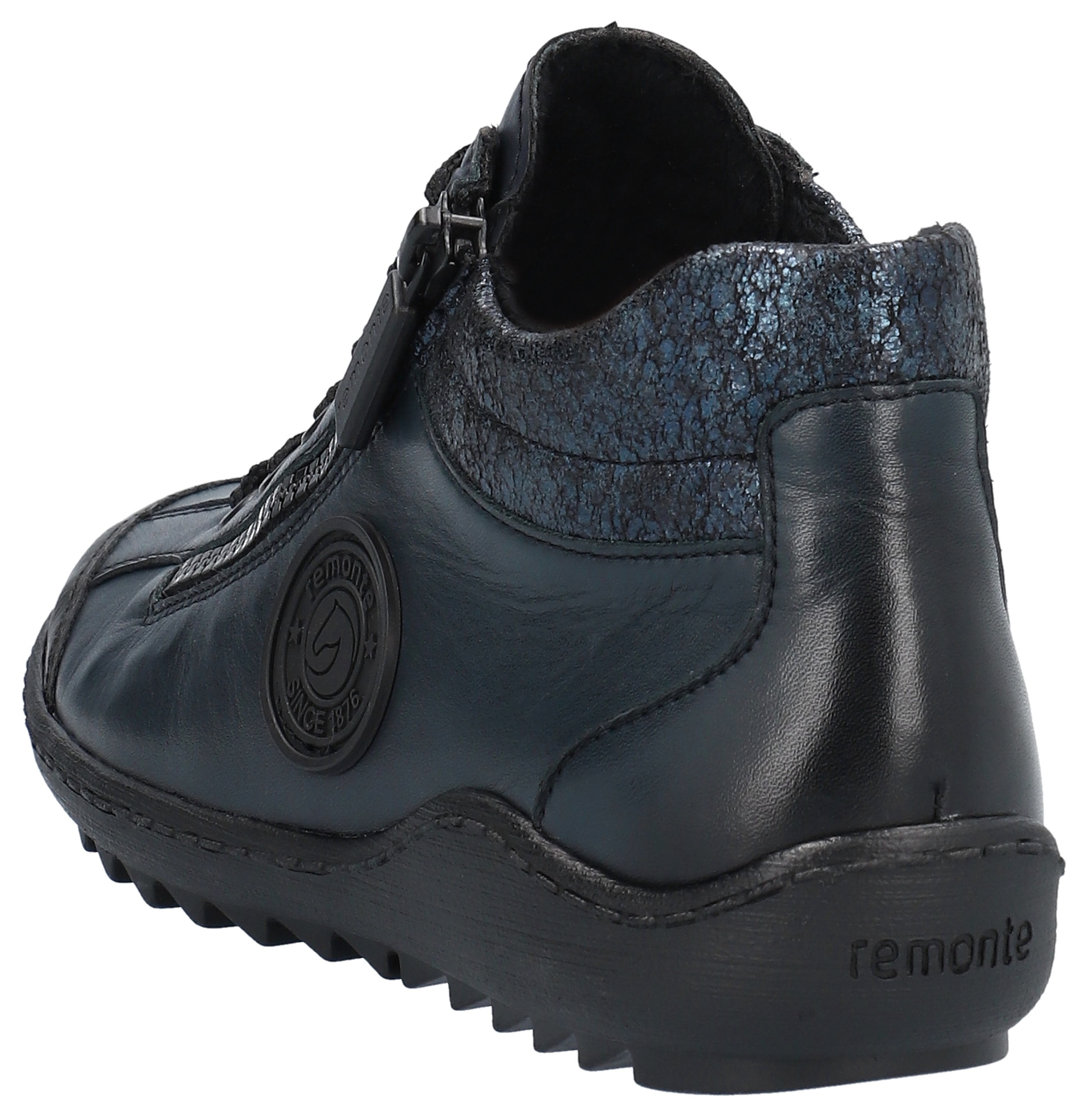 Remonte Schnürboots, Flats, Komfortschuh, Boots mit seitlichem Reißverschluss