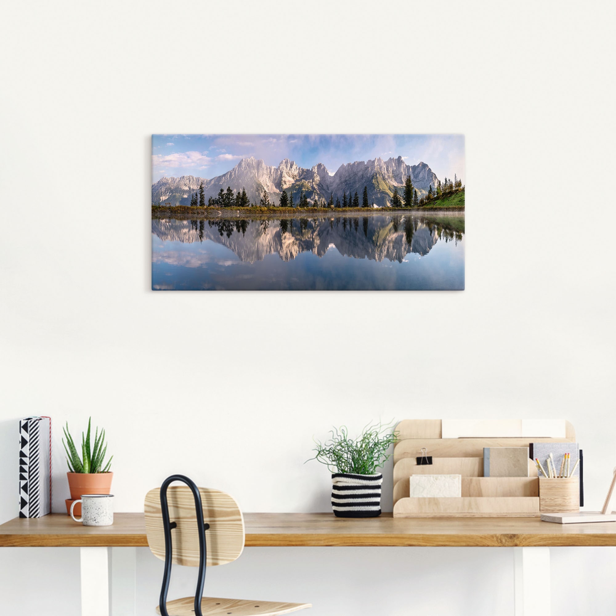 Artland Wandbild »Wilder Kaiser in Tirol«, Bilder von Europa, (1 St.), als Alubild, Outdoorbild, Leinwandbild, Poster, Wandaufkleber