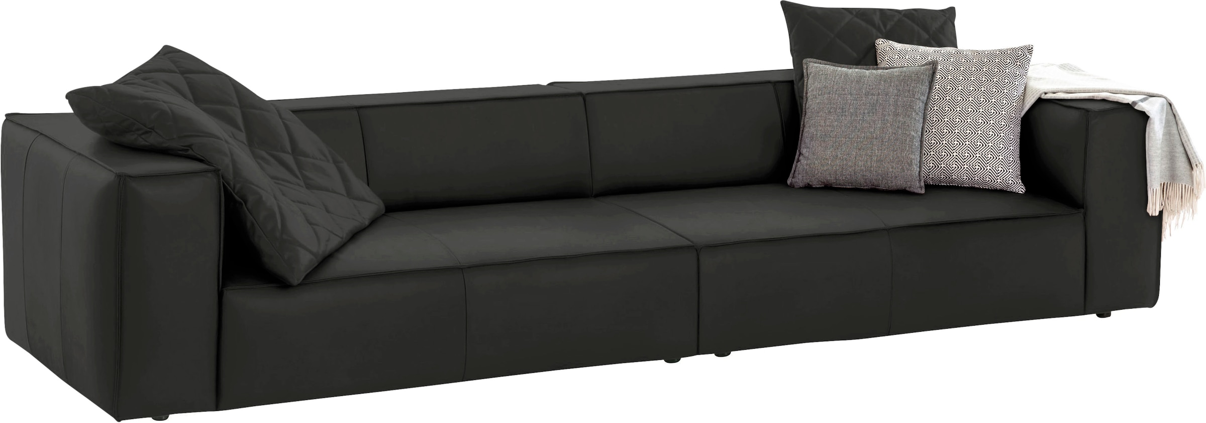 W.SCHILLIG 4-Sitzer »around-the-block Mega Sofa, viel Platz, Breite 300cm, bequem« mit eleganter Biese, mit Federkern