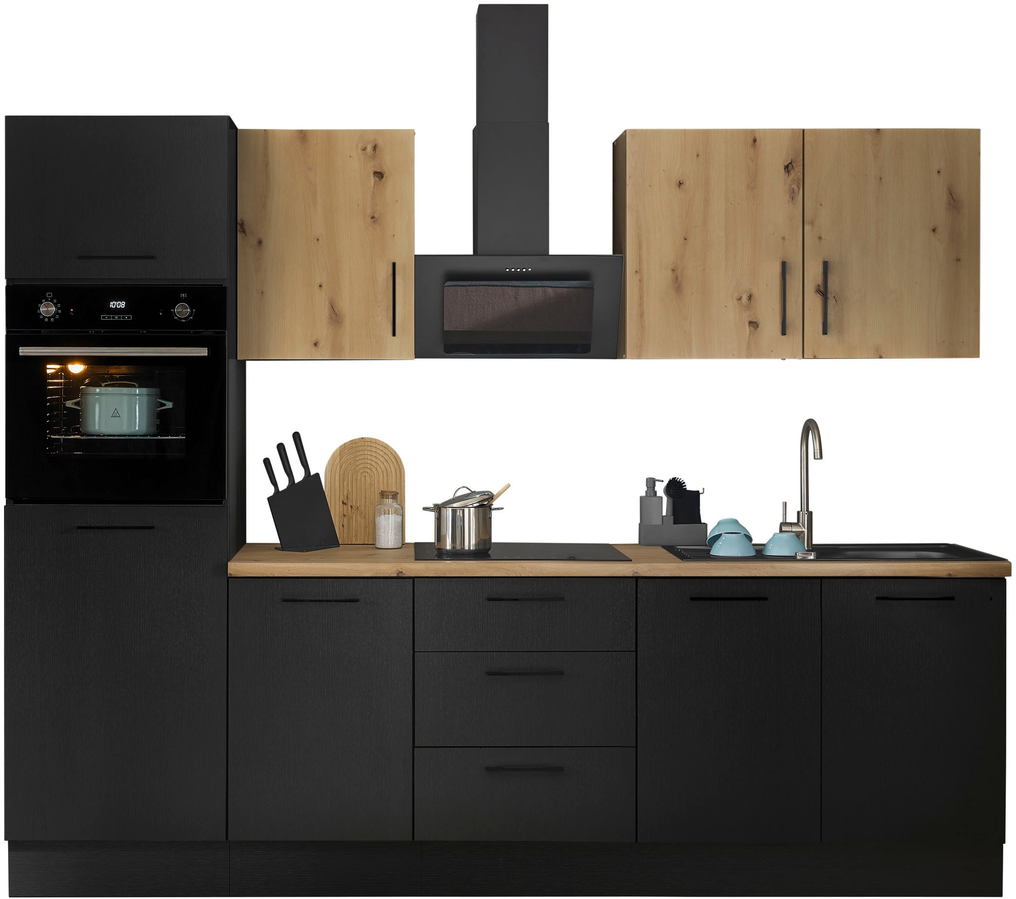 BASIC by Balculina Küchenzeile »Turin«, Breite 270 cm, wahlweise mit E-Geräten