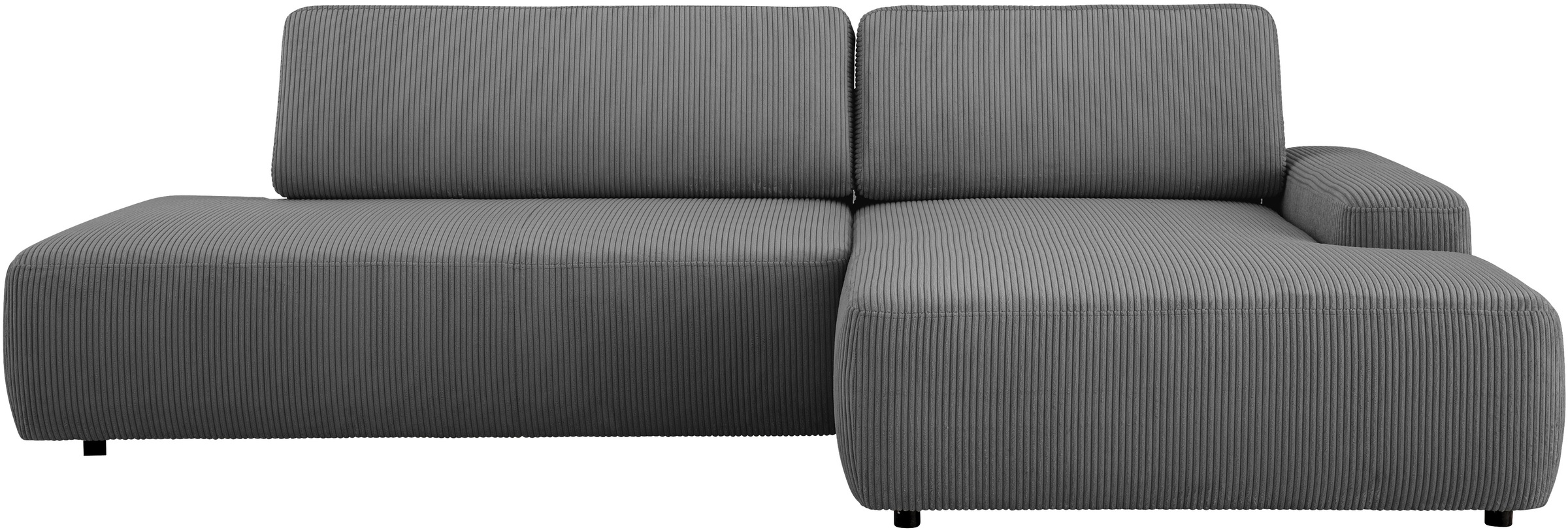 INOSIGN Ecksofa »TORGE, Schlafsofa Cord, Samtvelours u. Strukur fein, Couch in L-Form«, Schlaffunktion und Bettkasten, Liegefläche: 210x125 cm, neues Design