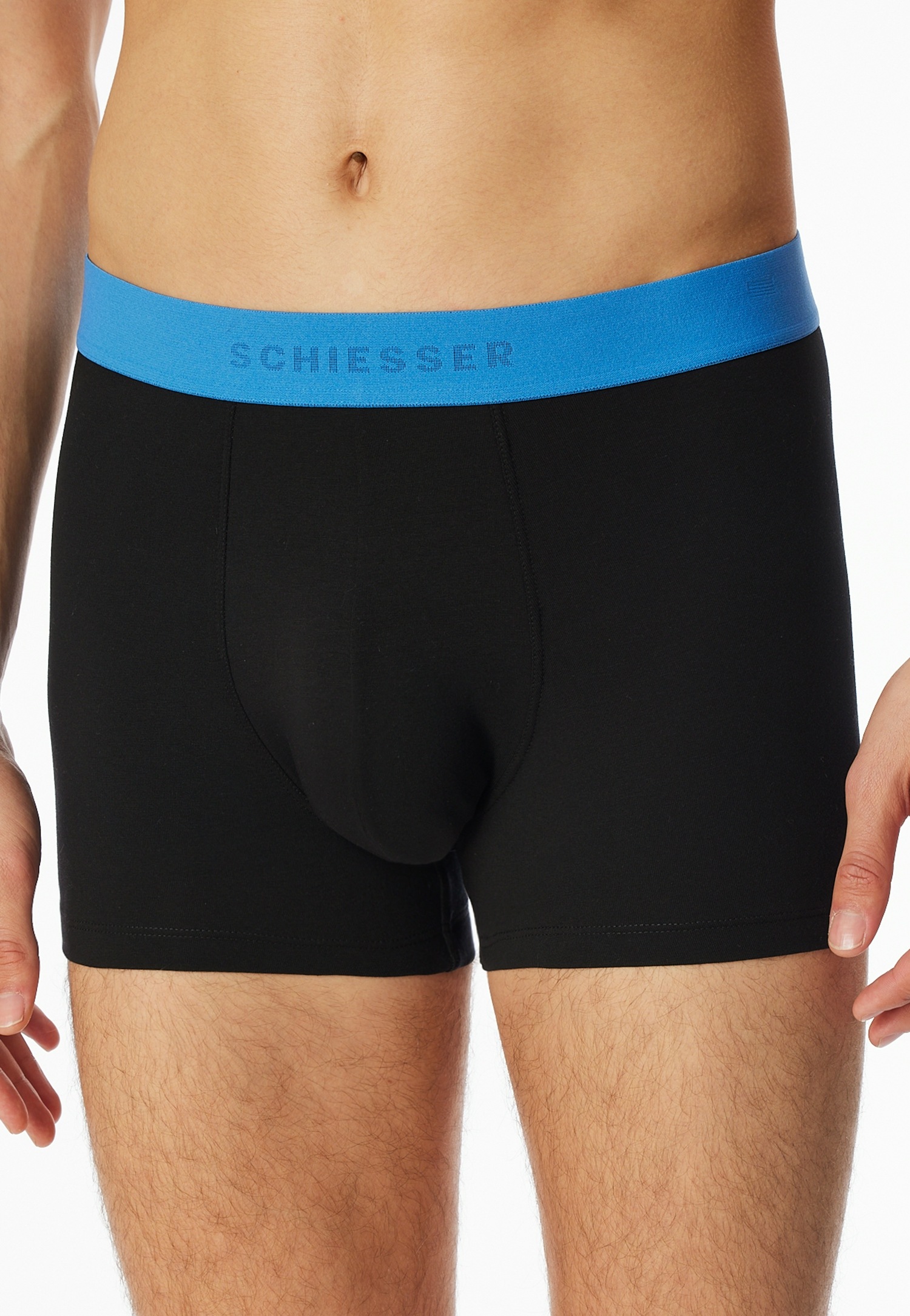 Schiesser Boxershorts »"95/5"«, (3er Pack), mit farbigem Logobund
