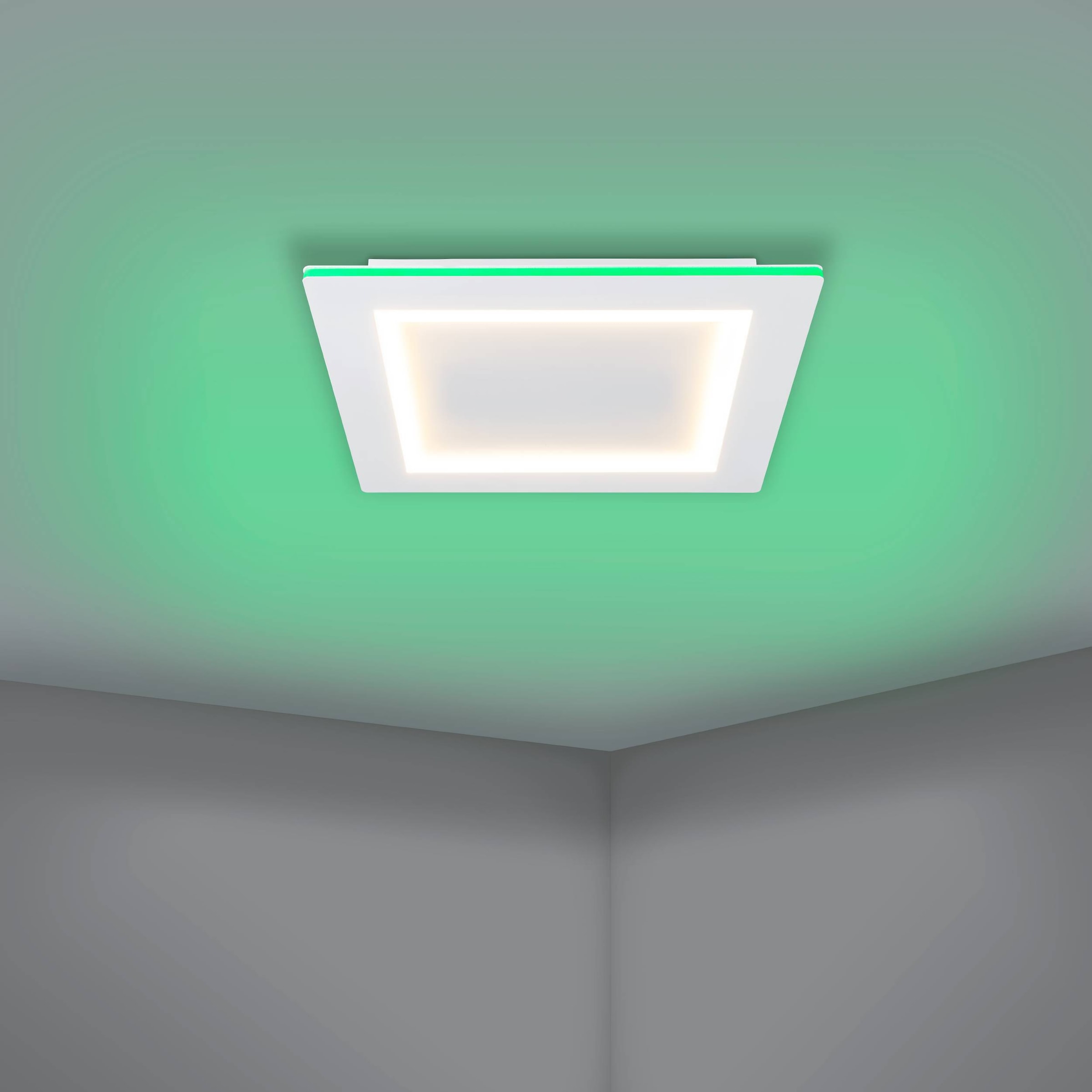 EGLO Deckenleuchte »Padrogiano-Z Deckenlampe, ZigBee 3.0, App und Sprachsteuerung, Lampe« LED-Modul 1 Stk. Kaltweiß | RGB ZigBee, App und Sprachsteuerung Alexa, RGB, dimmbar, 45 x 45 cm