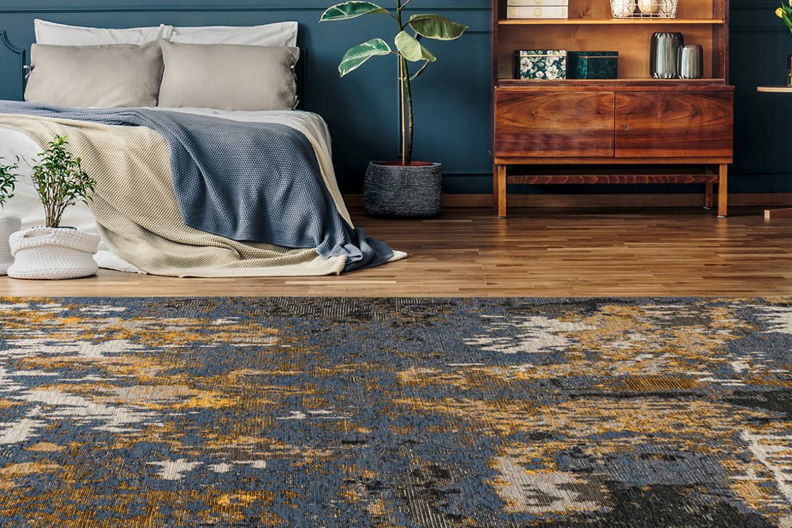 Padiro Teppich »Primavera 525«, rechteckig, 5 mm Höhe, Flachgewebe günstig online kaufen