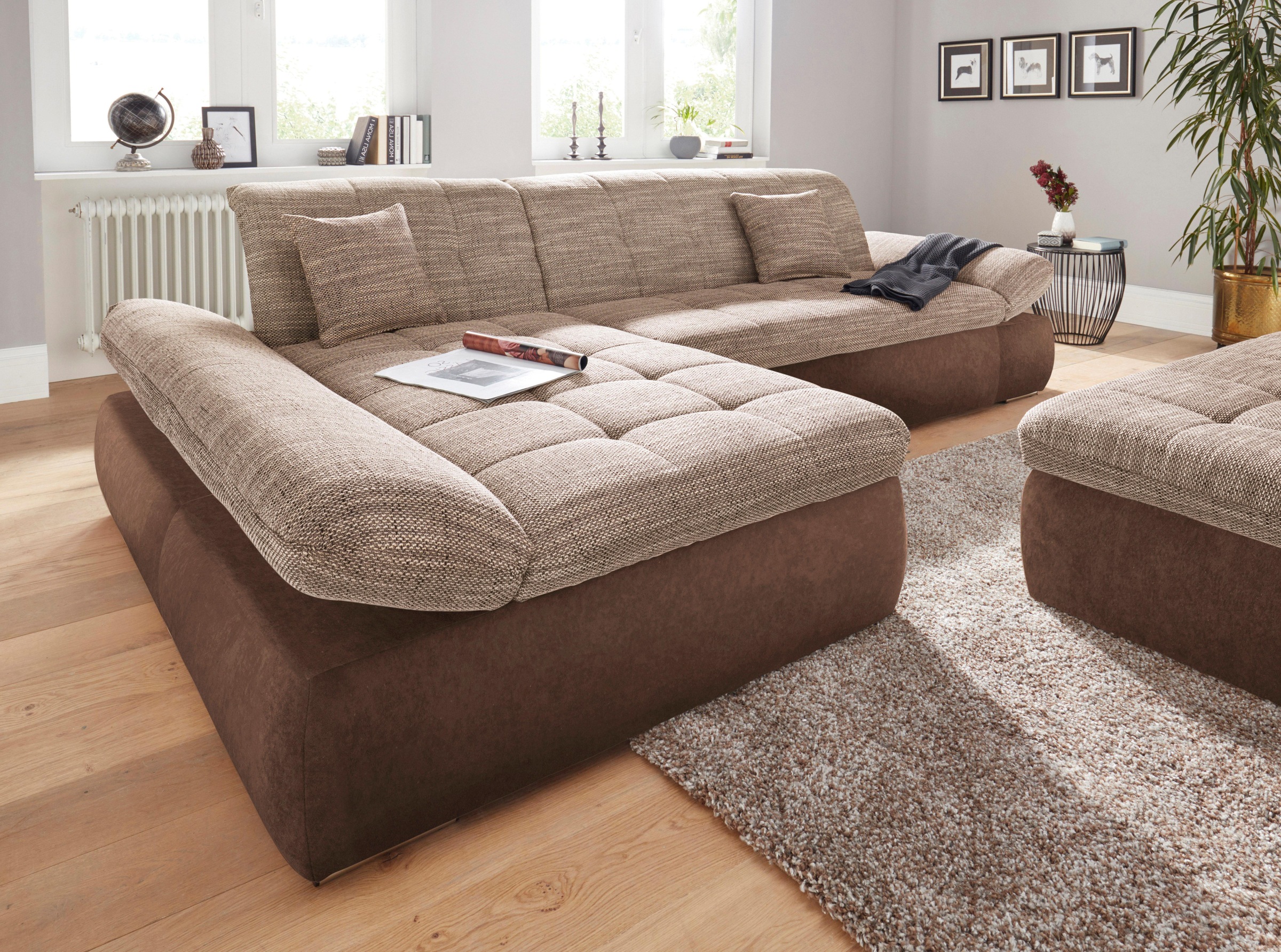 DOMO collection Ecksofa »PB Moric wahlweise mit Bettfunktion + Armteilverst günstig online kaufen