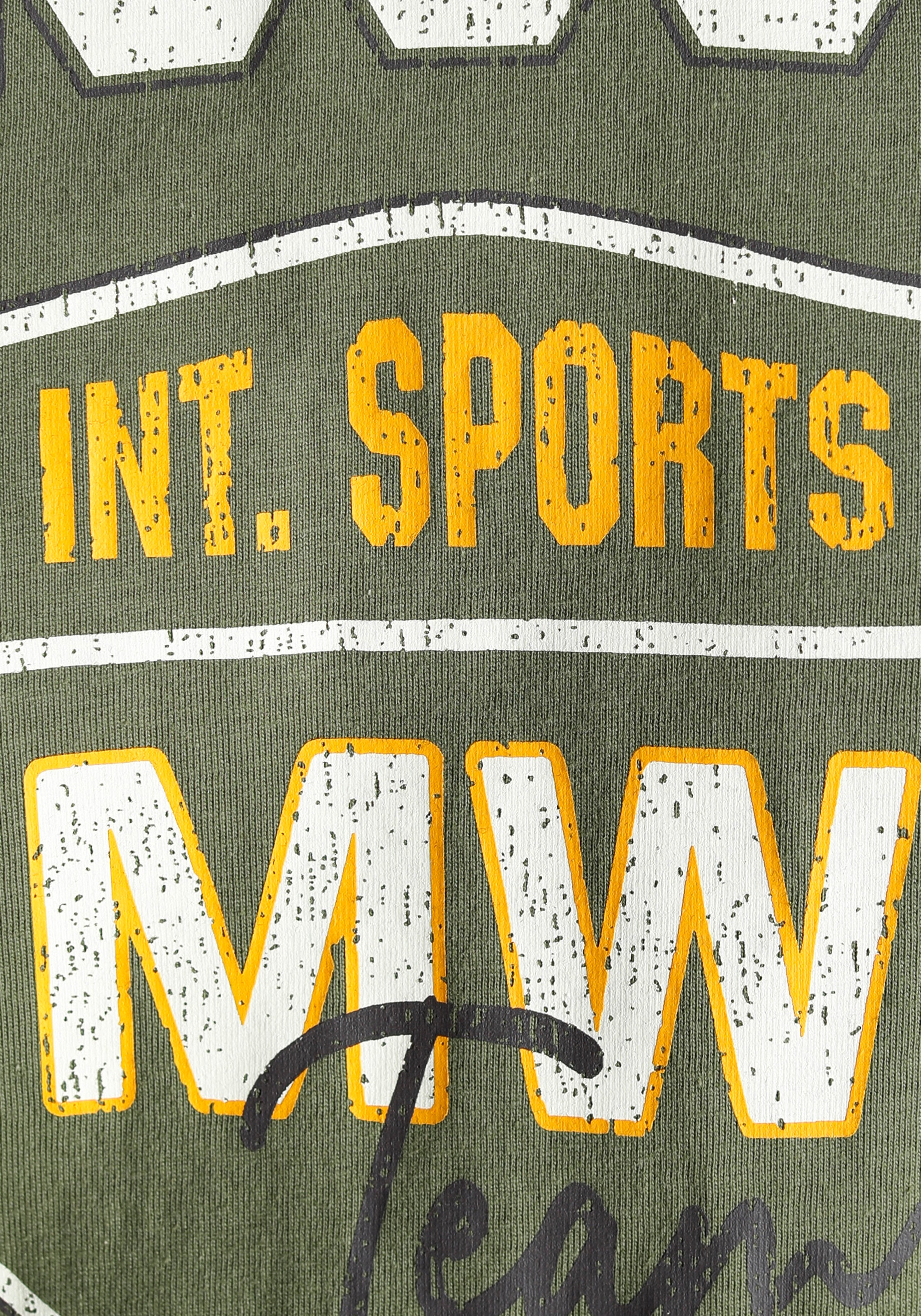 Man's World T-Shirt, Kurzarm, bedruckt, Rundhalsausschnitt, aus Baumwolle