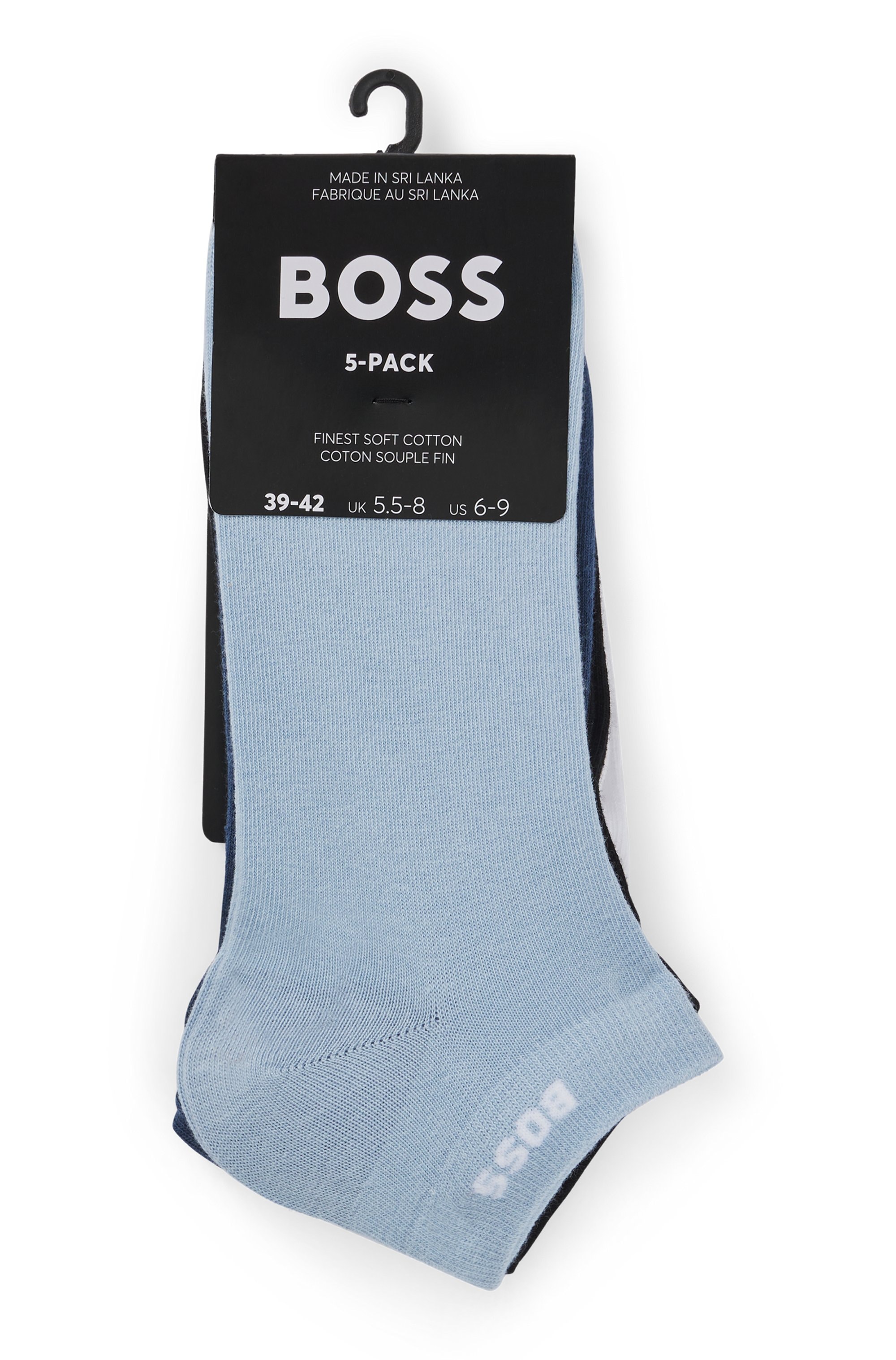 BOSS Sneakersocken, (Packung, 5 Paar), mit eingestricktem Schriftzug