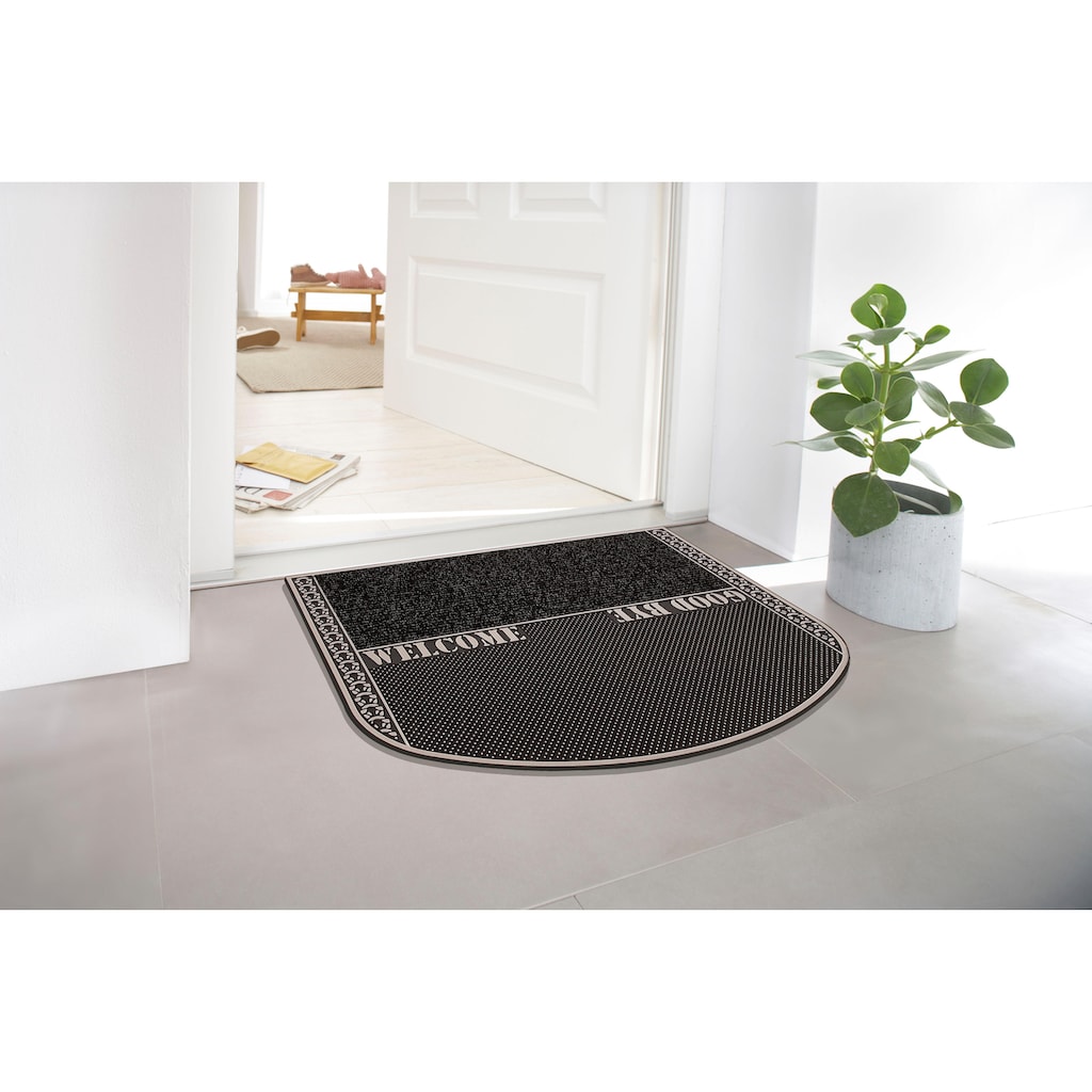 CarFashion Fußmatte »TC Clean In & Out«, rechteckig, 8 mm Höhe, Schmutzfangmatte, mit Spruch, In- und Outdoor geeignet