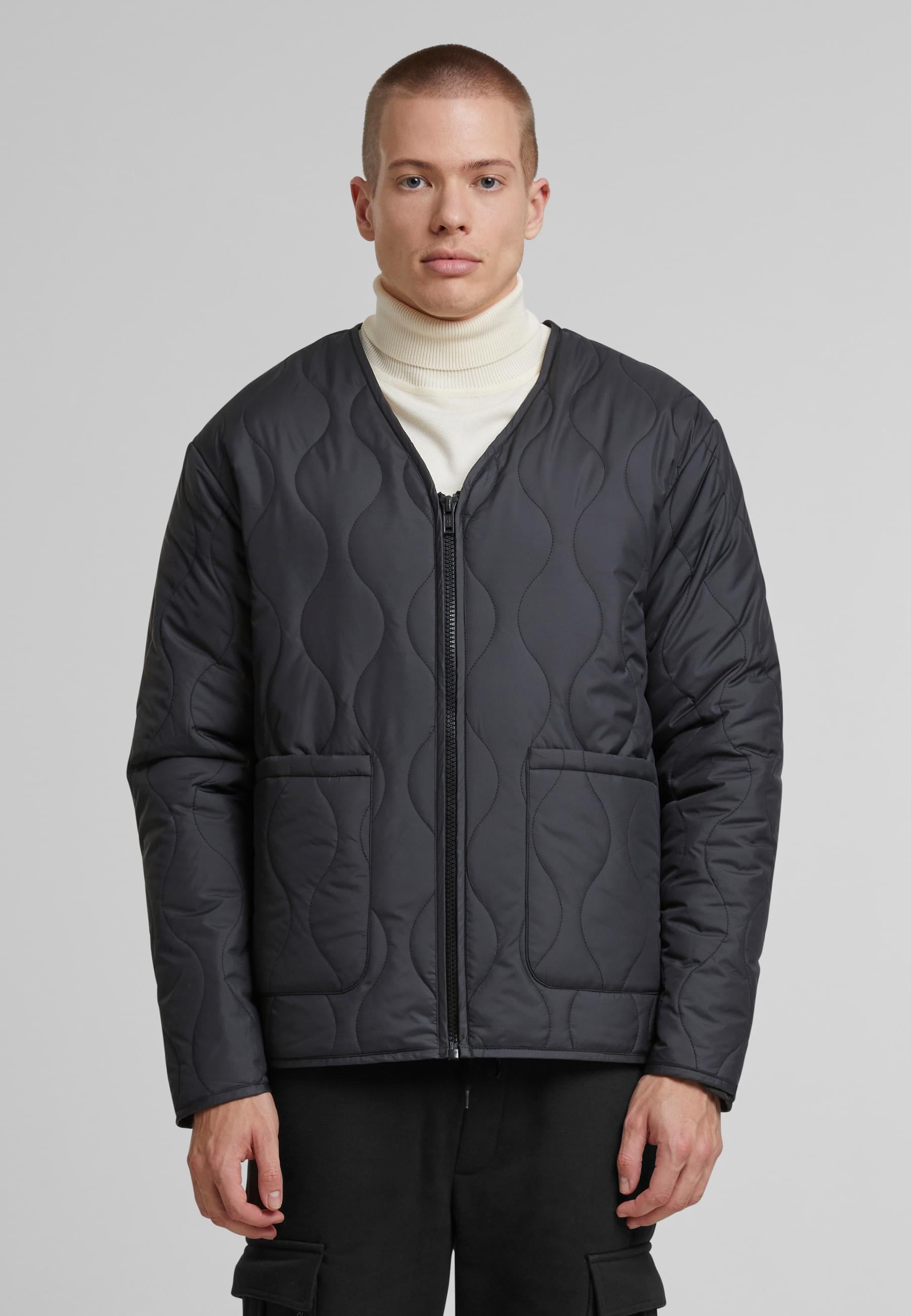 URBAN CLASSICS Winterjacke »Urban Classics Padded Quilting Jacket« 1 Stk. tlg. ohne Kapuze