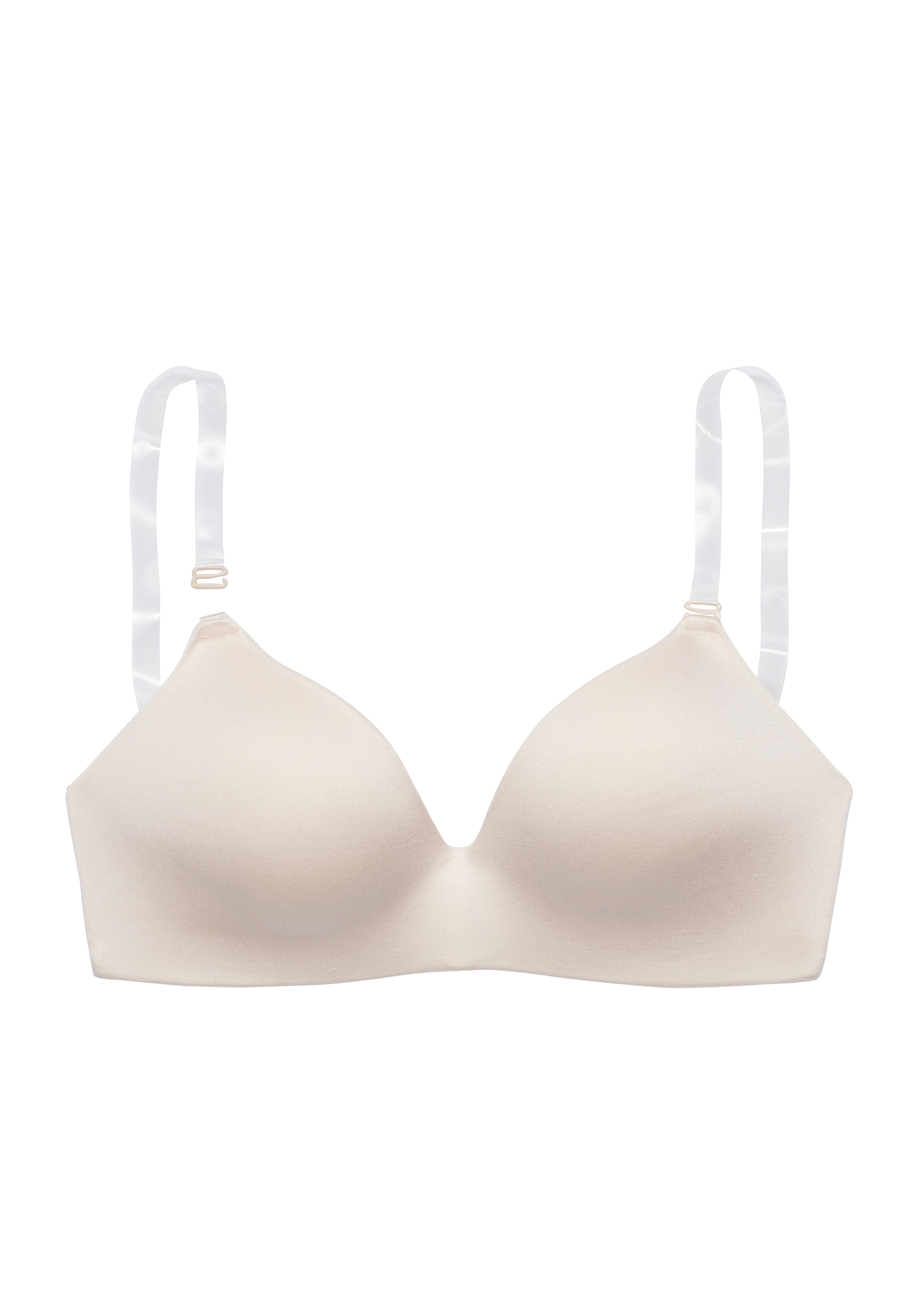 Nuance Bralette-BH ohne Bügel, austauschbare, transparente Träger