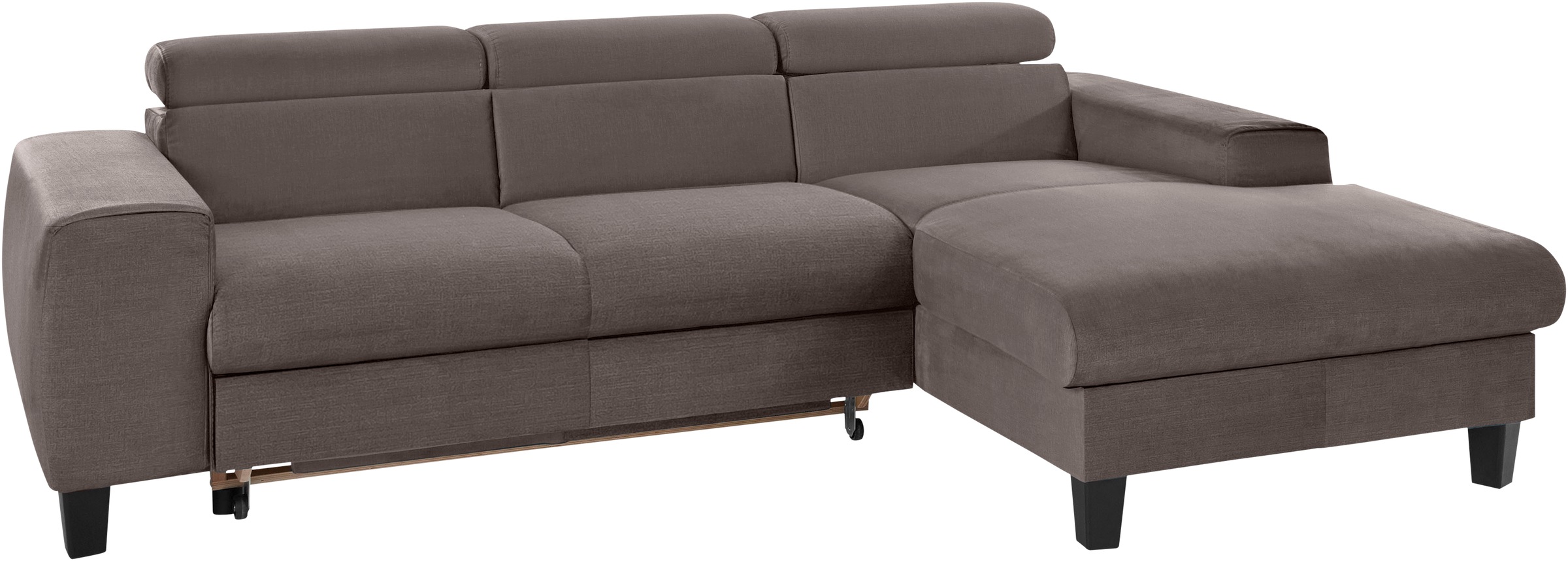 COTTA Ecksofa »Morven L-Form mit Kopfteilverstellung«, wahlweise mit Bettfunktion, Bettkasten & Wireless-Charger