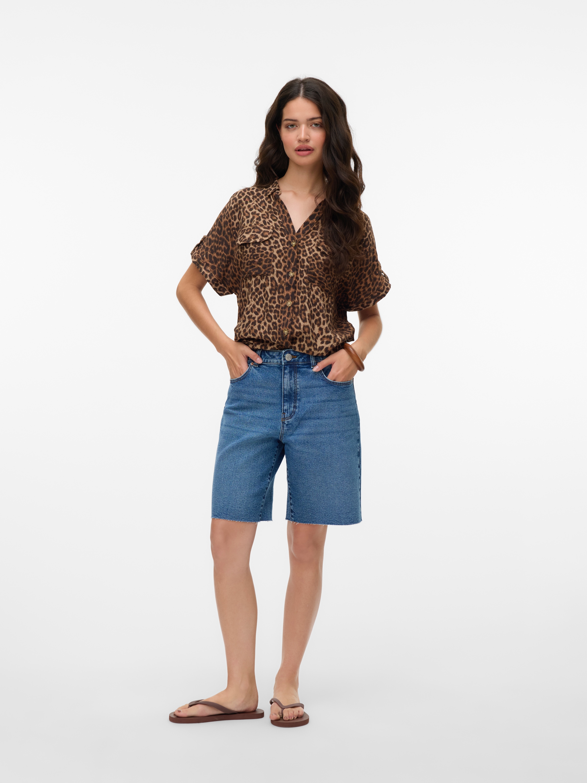 Vero Moda Kurzarmbluse »VMBUMPY SS SHIRT AOP WVN GA NOOS«
