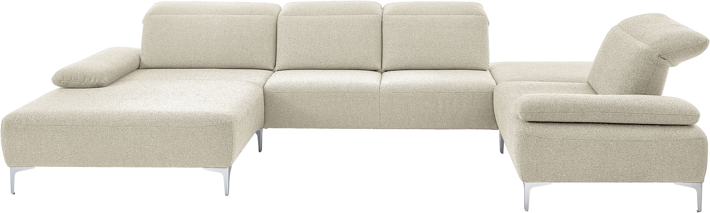 Home affaire Wohnlandschaft »Liora, U-Form mit verstellbarem Kopfteil, Brei günstig online kaufen