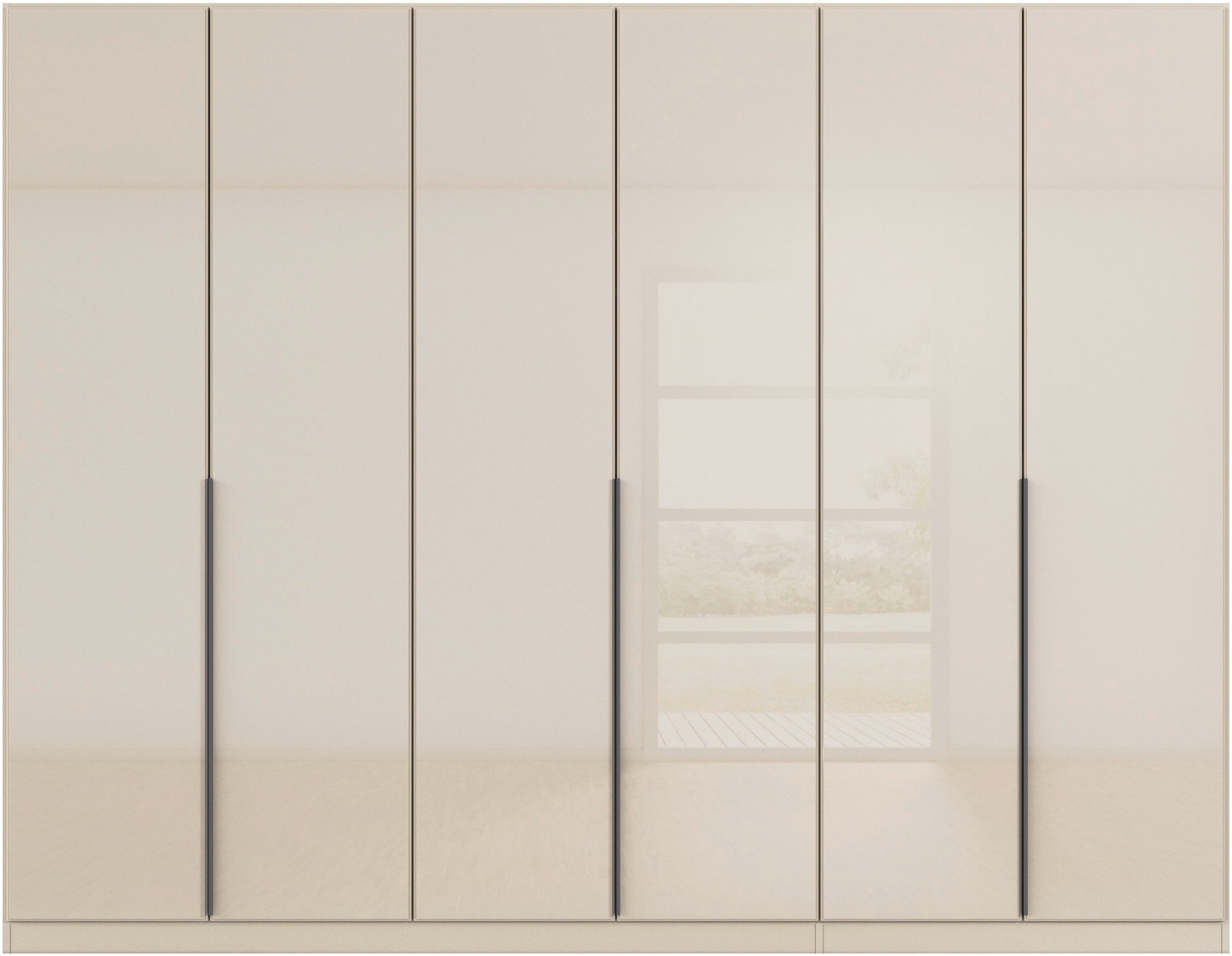 rauch Drehtürenschrank »Kleiderschrank Kleiderschränke Schrank Garderobe AGORDO mit Glasfront«, (in zwei Griff-Farben), durchdachte Innenausstattung, in 6 Breiten und 2 Höhen MADE IN GERMANY