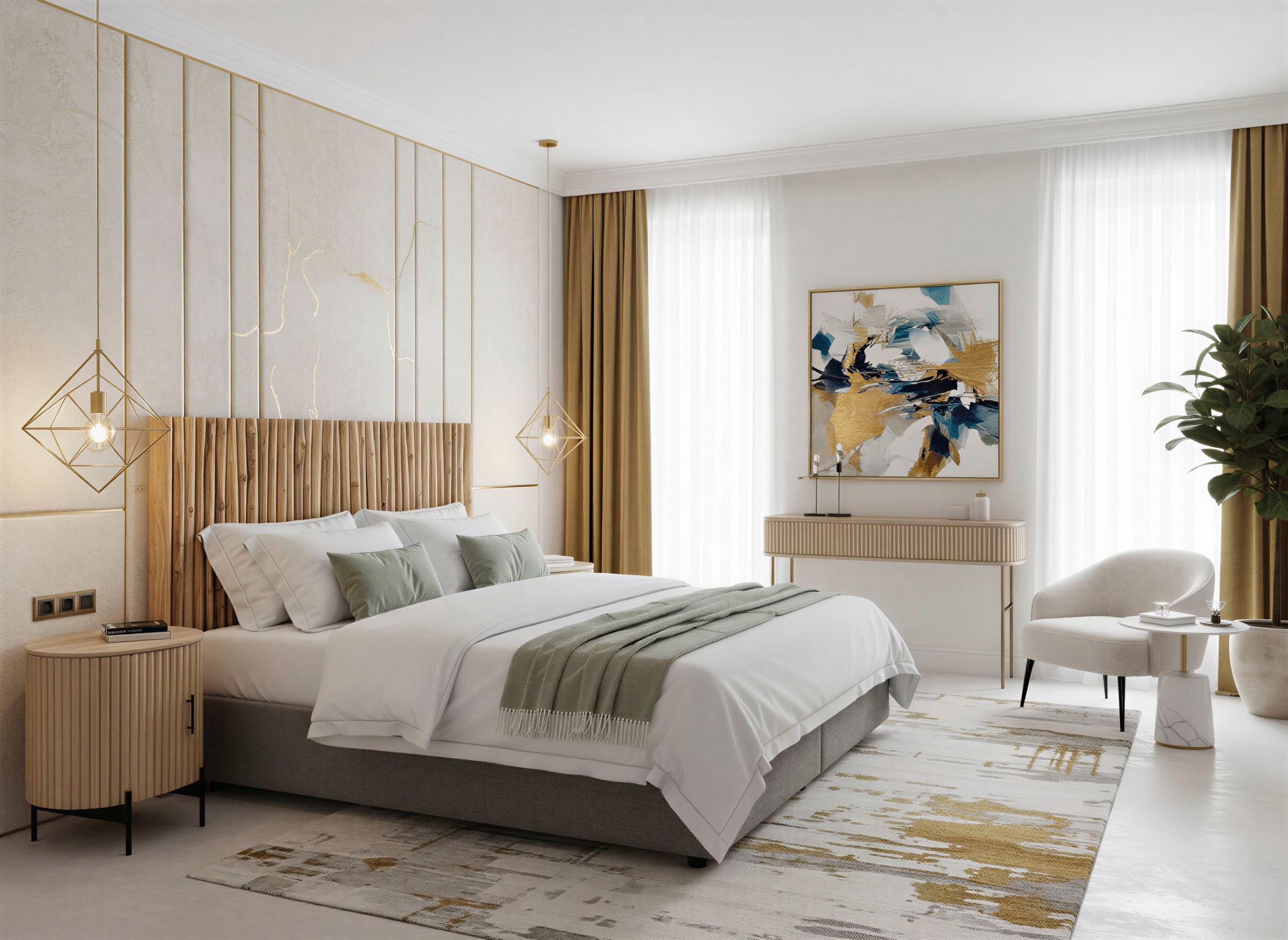 SIT Boxspringbett Mit Kopfteil aus Ästen