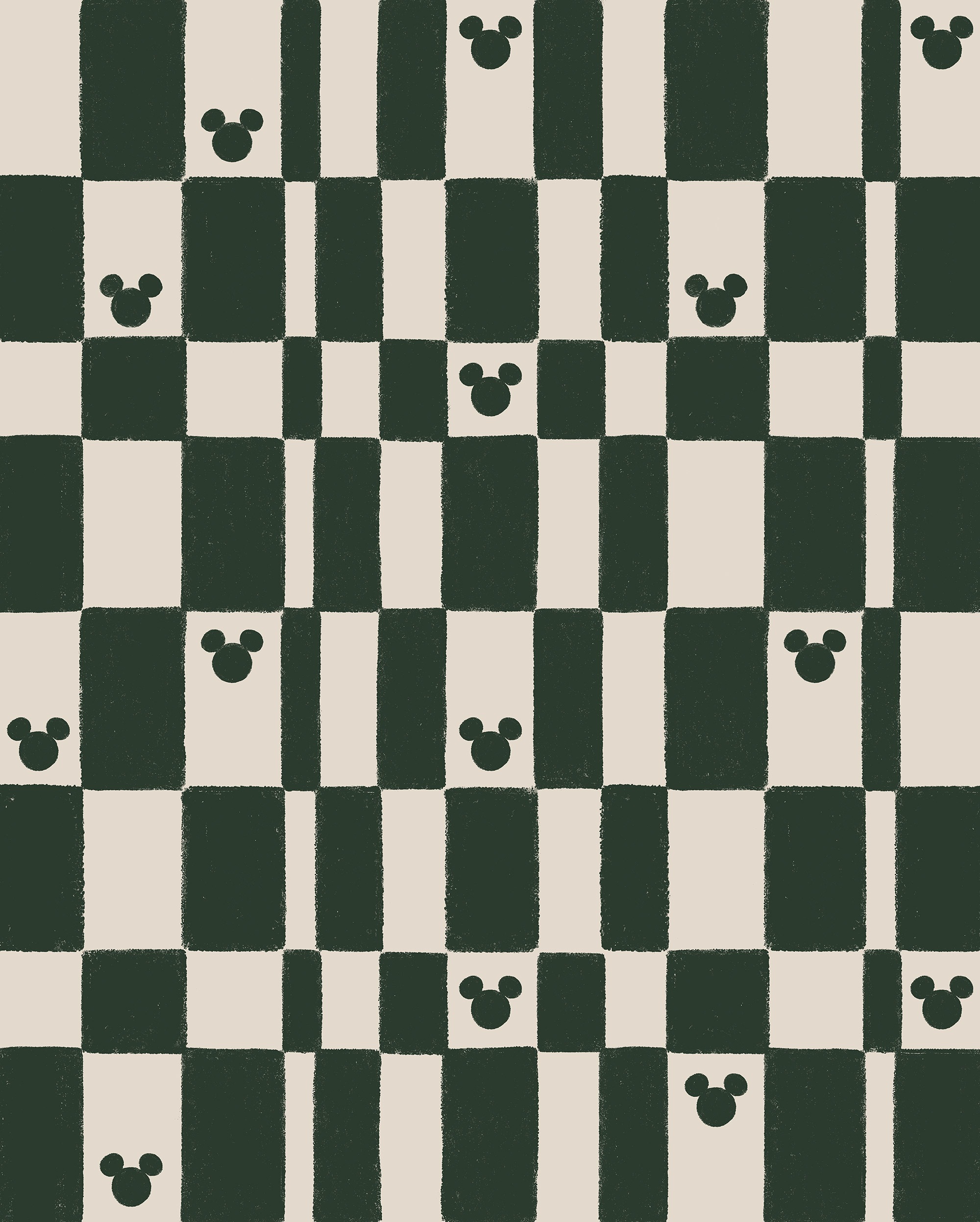 Komar Kindertapete »Disney Mickey Mouse Green Chess«, bedruckt günstig online kaufen