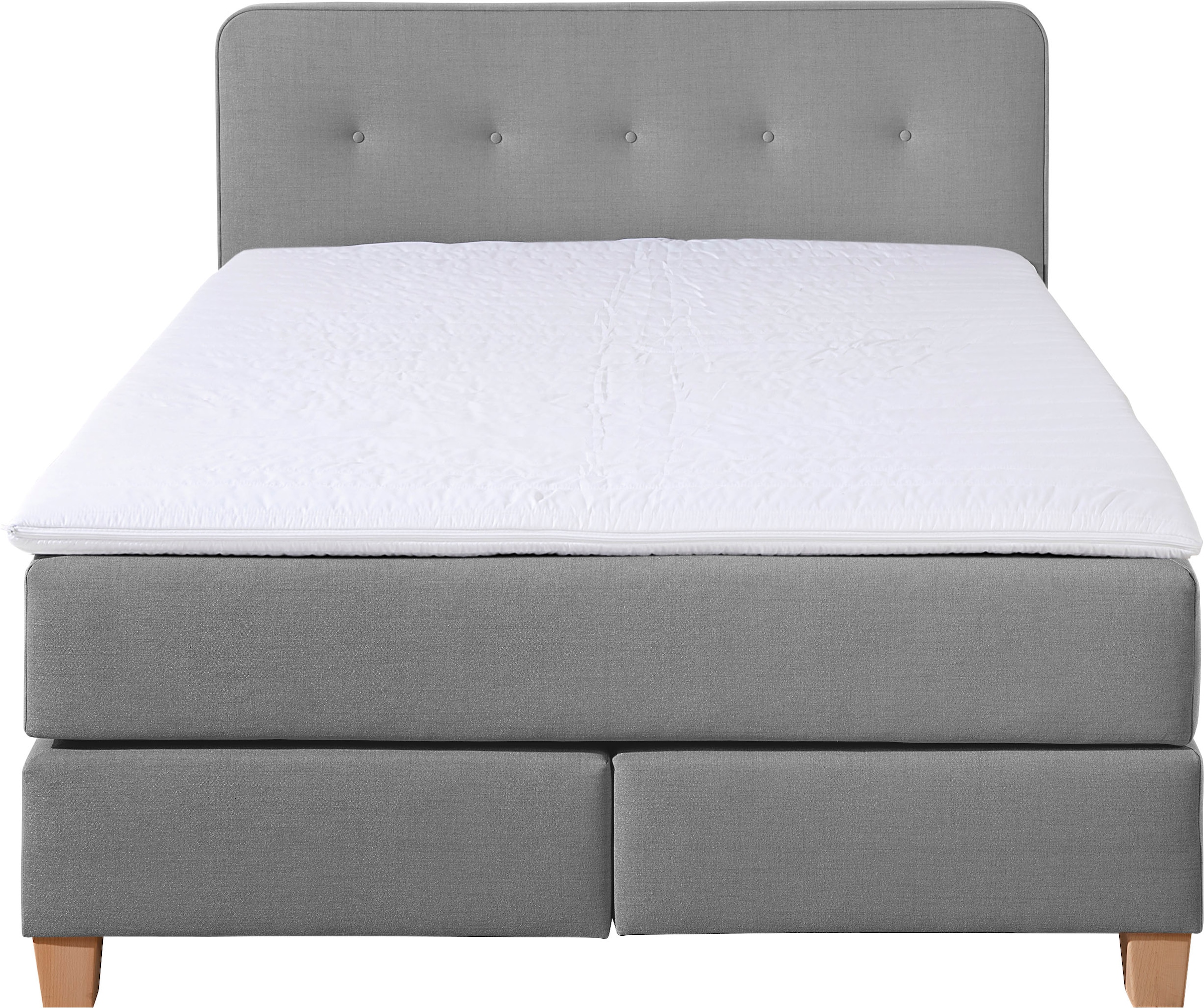 3. Bild von Home affaire Boxspringbett »Fargo«, in Überlänge 220 cm, mit Topper, 3 Ausführungen, 4, Breiten