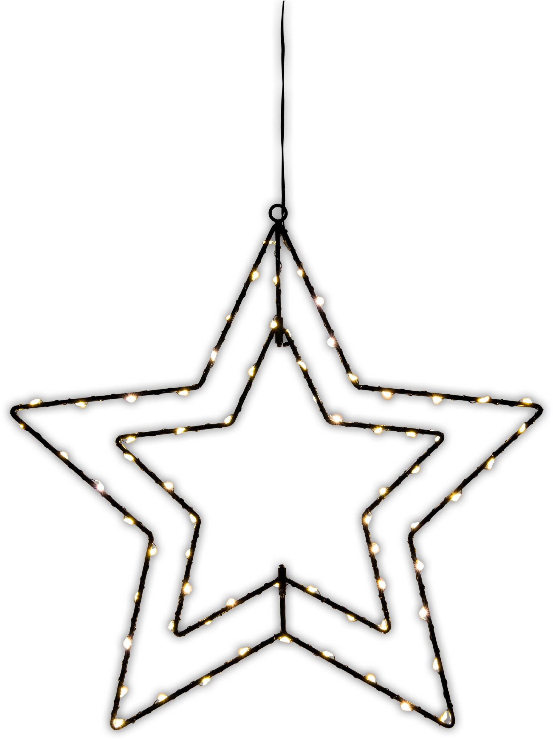 näve Dekolicht »3D Stern« LED-Modul Warmweiß Weihnachtsdeko aussen