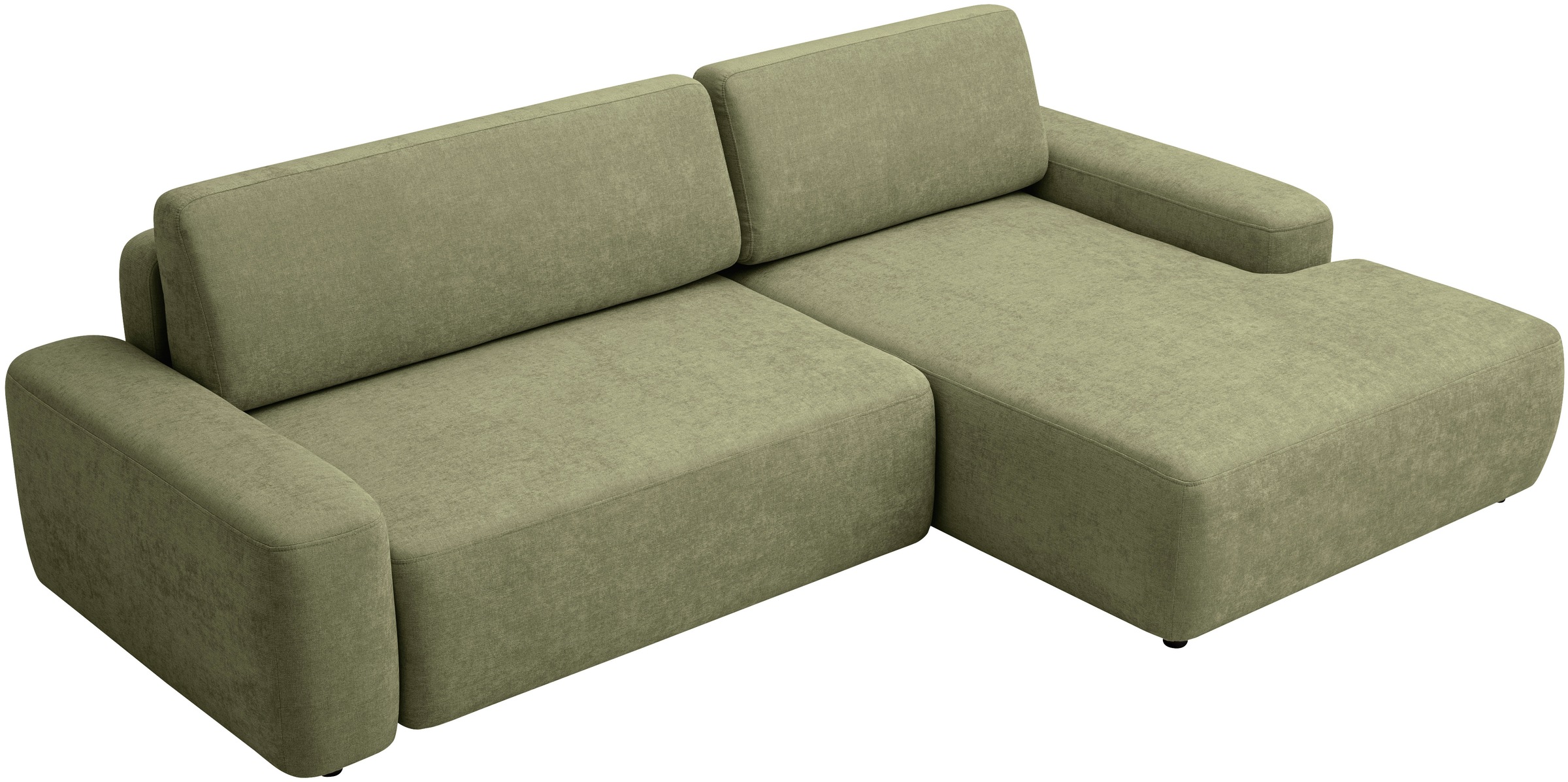 INOSIGN Ecksofa »TORGE (264cm), Schlafsofa in Cord, Samtvelours o Struktur fein, L-Form«, Schlaffunktion, Bettkasten, Liegefläche: 125/210 cm