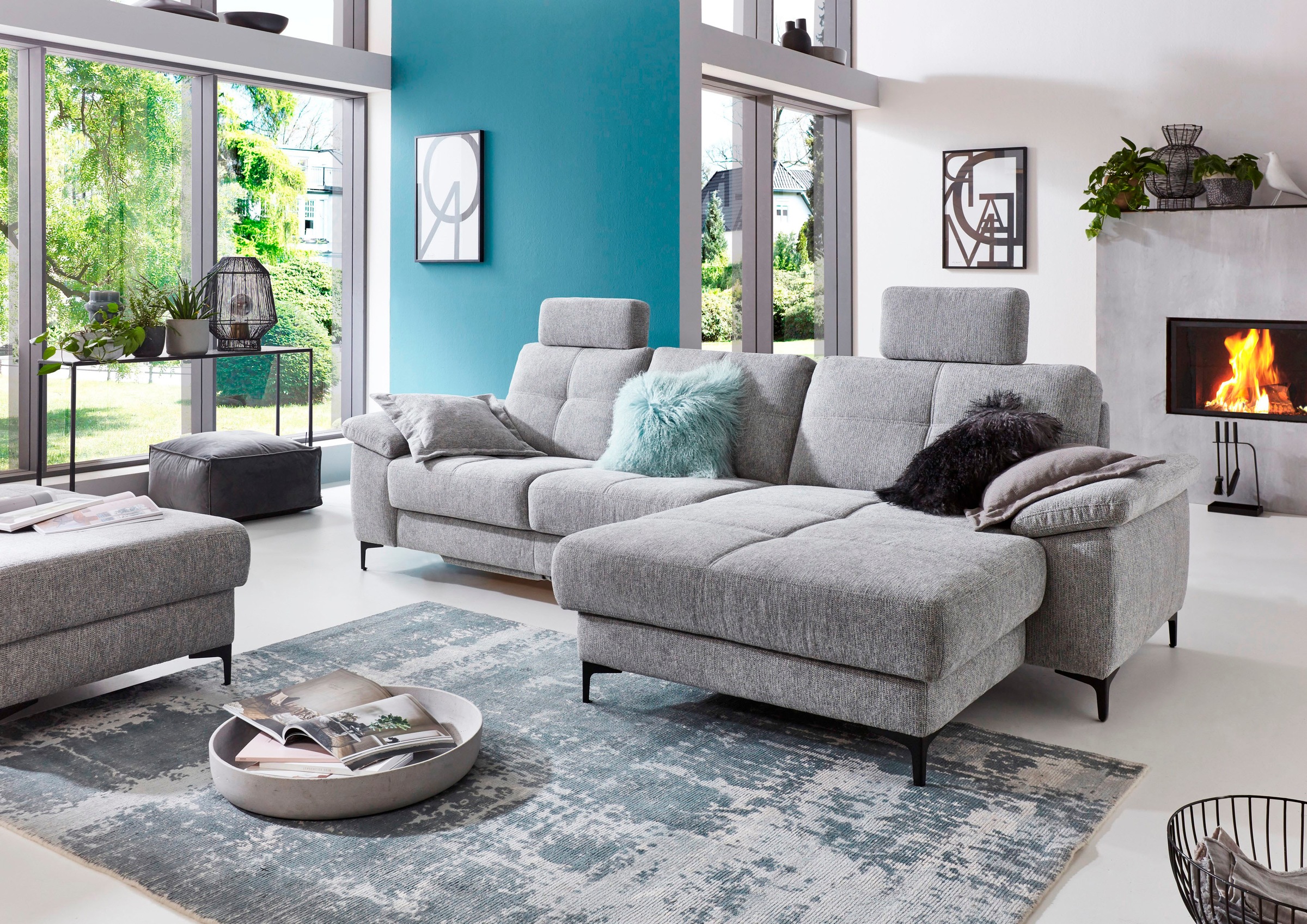 3C Carina Ecksofa »Burnaby bequem und modern, OTTOs Choice, L-Form« 2 Kopfs günstig online kaufen