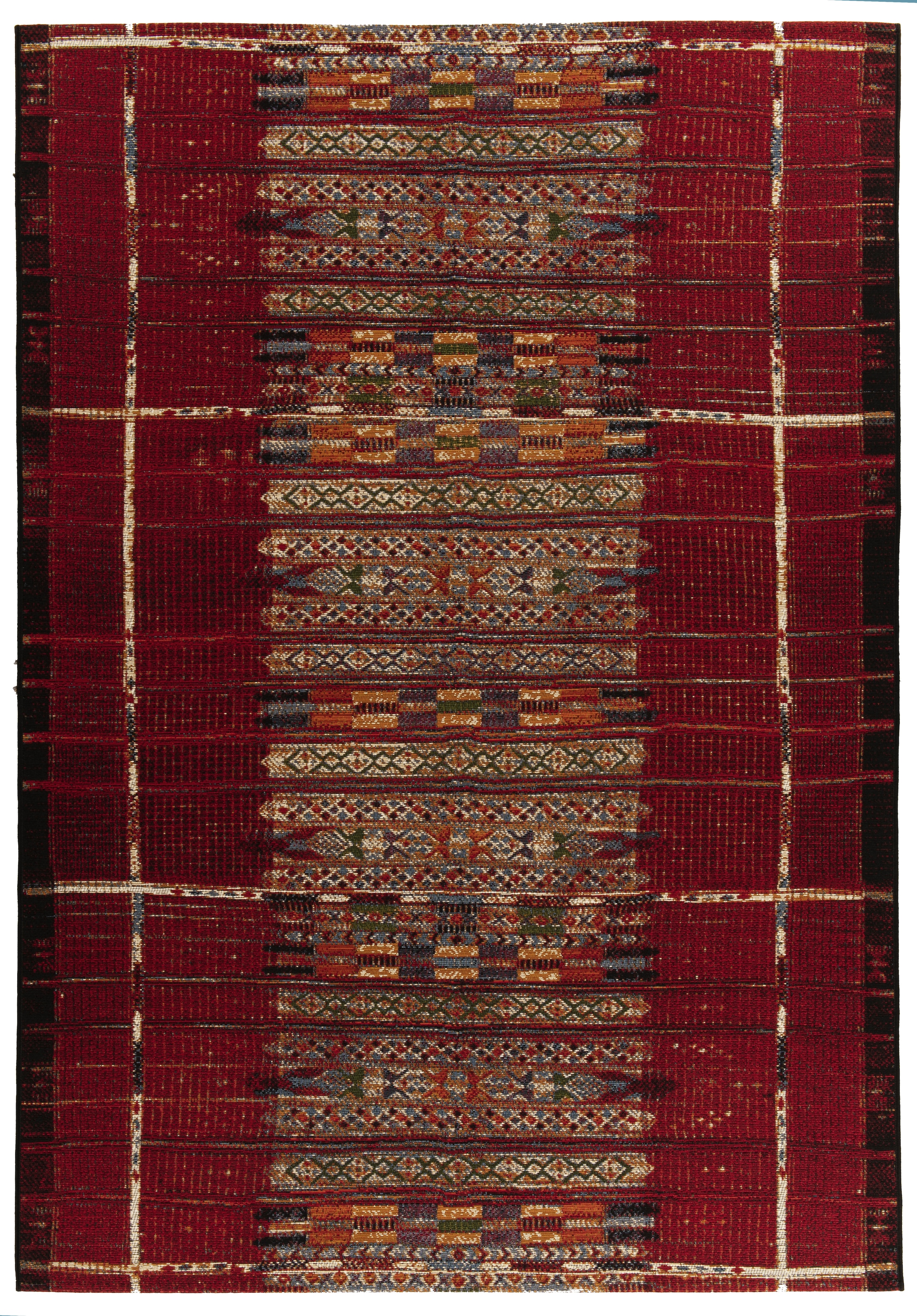 Gino Falcone Teppich "Outdoor-Africa 38" rechteckig 5 mm Höhe Flachgewebe, günstig online kaufen