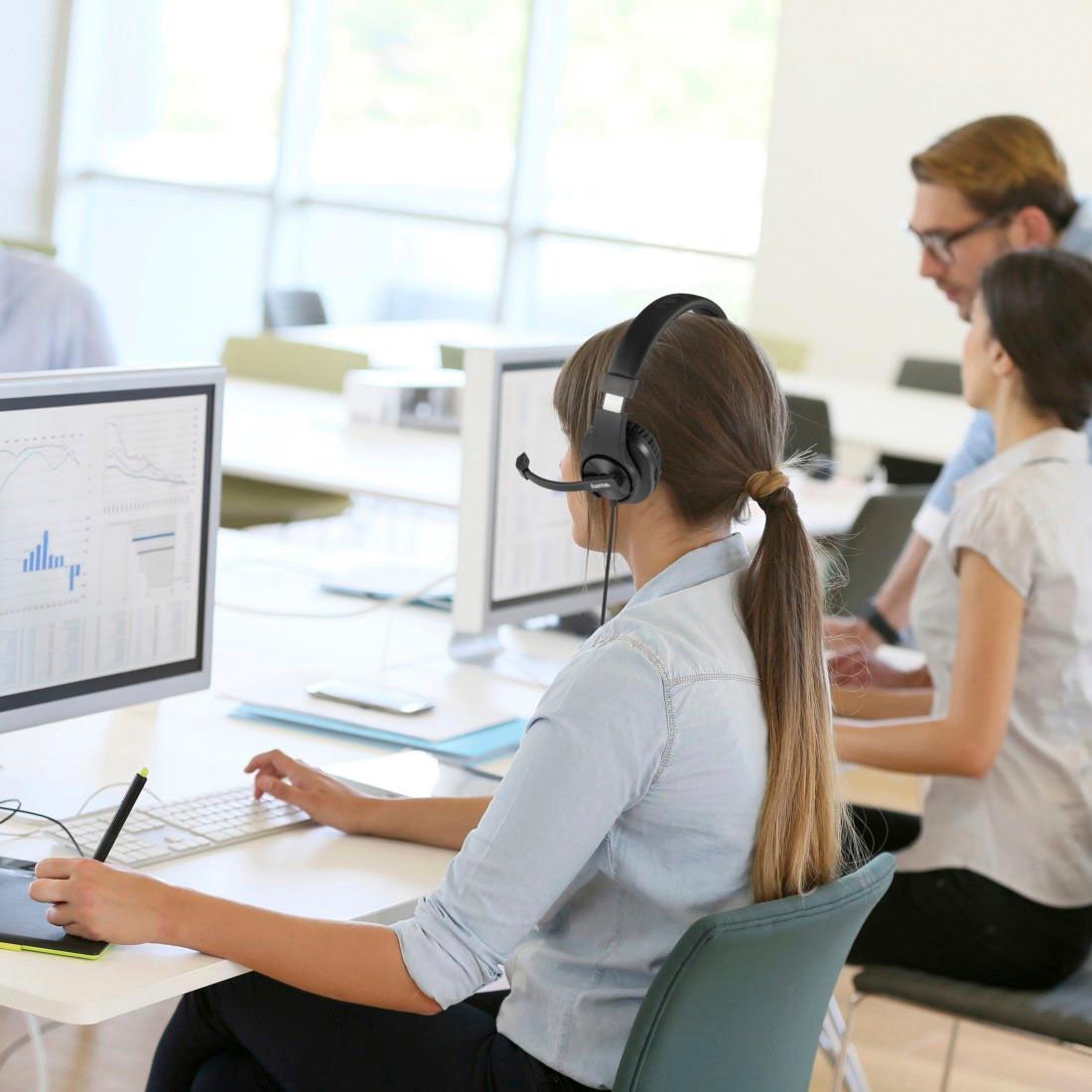 Hama Headset »PC-Office-Headset "HS-P350", Stereo, Schwarz«