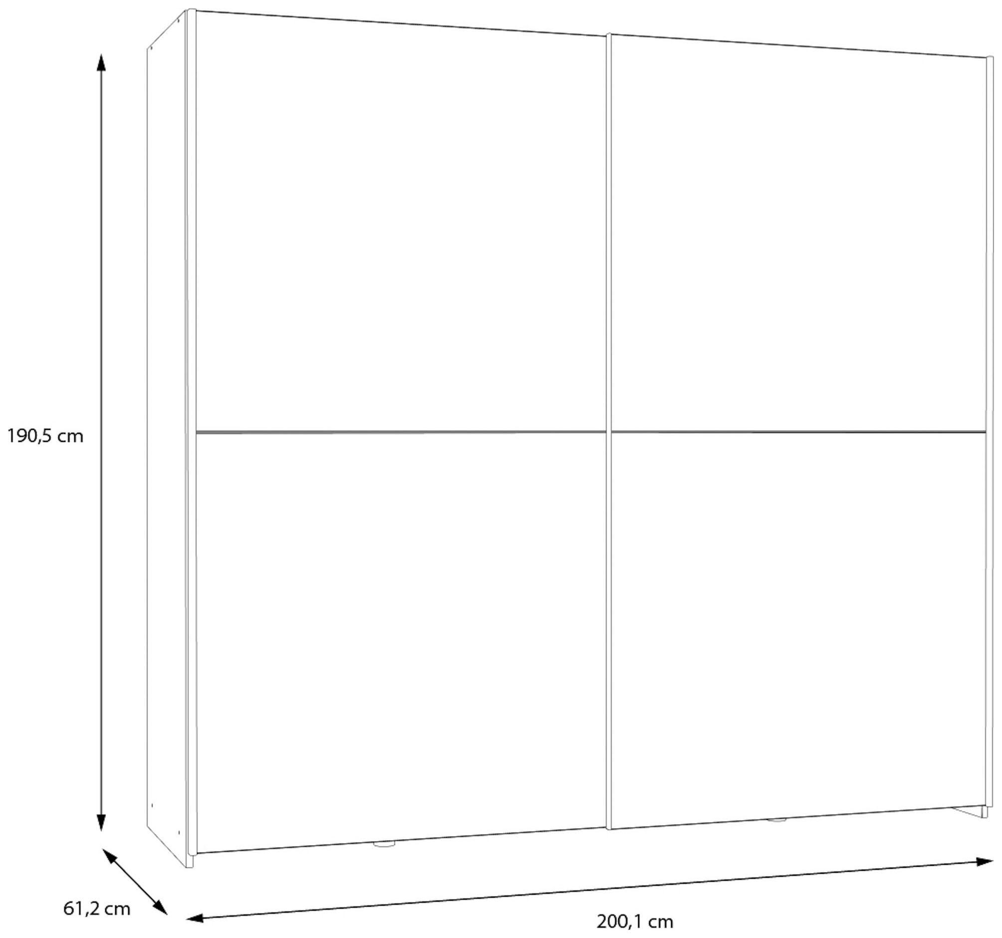 Home affaire Schwebetürenschrank »OTTOs Choice, 2 Schiebetüren, Made in Europe, stabil und zeitlos«, (5 Breiten: 120 -200cm, Höhe ca. 190cm), in verschiedenen Farben und Breiten