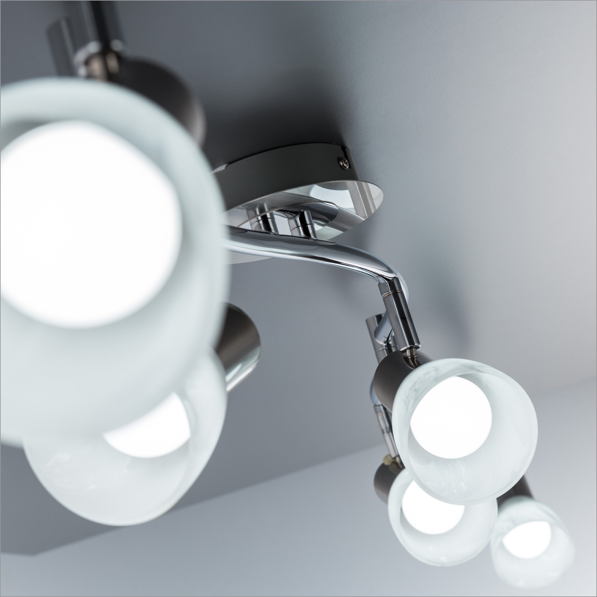 B.K.Licht Deckenspots »BK_DS1032 LED Deckenleuchte, Schwenkbar, inkl. E14«, 6 flammig, Leuchtmittel E14 | LED wechselbar, 6-flammig, 6x 5W LED, 470lm, 3.000K warmweißes Licht, L: 178cm