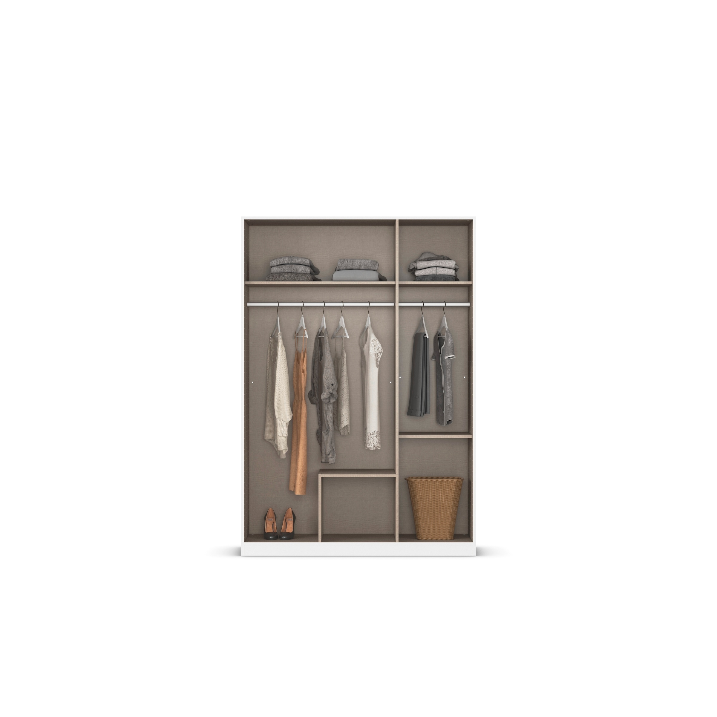 rauch Drehtürenschrank »Kleiderschrank Schrank Garderobe KREFELD optional mit Spiegel«, mit 3 Griff-Varianten, inkl. praktischen Schubladen MADE IN GERMANY
