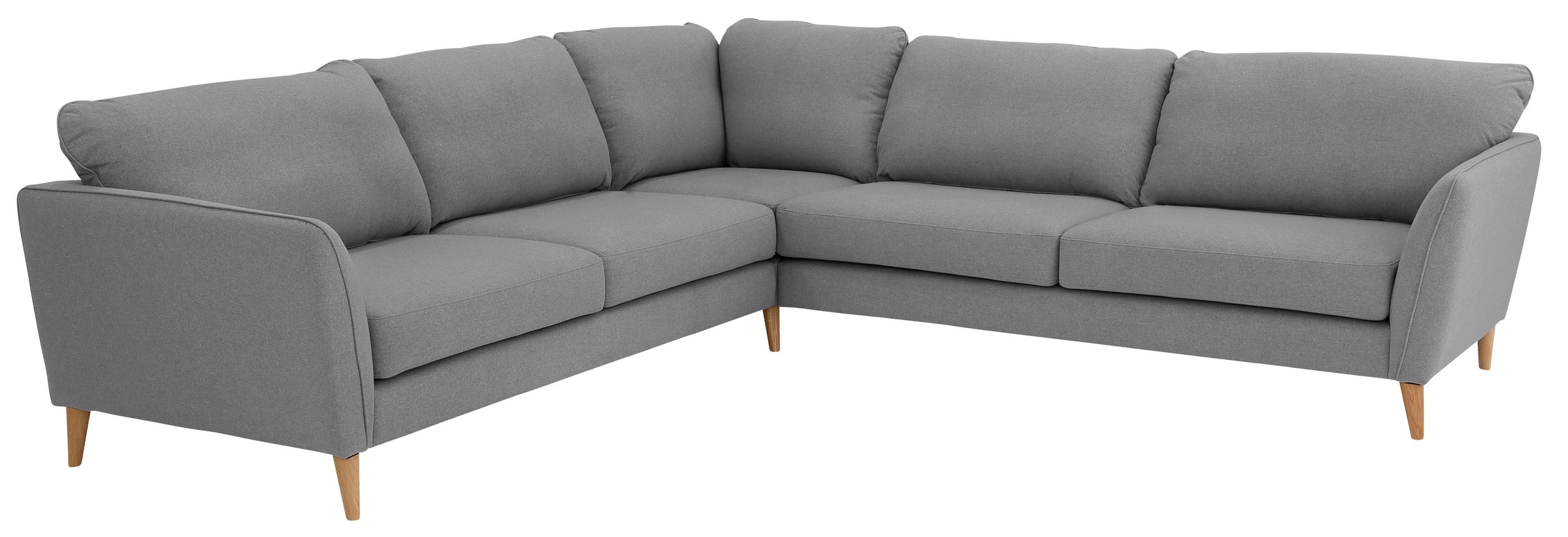 Home affaire Ecksofa »MARSEILLE 278/278 cm, L-Form,«, gleichschenklig, aus Eiche-Massivholz Beinen, verschiedene Bezüge