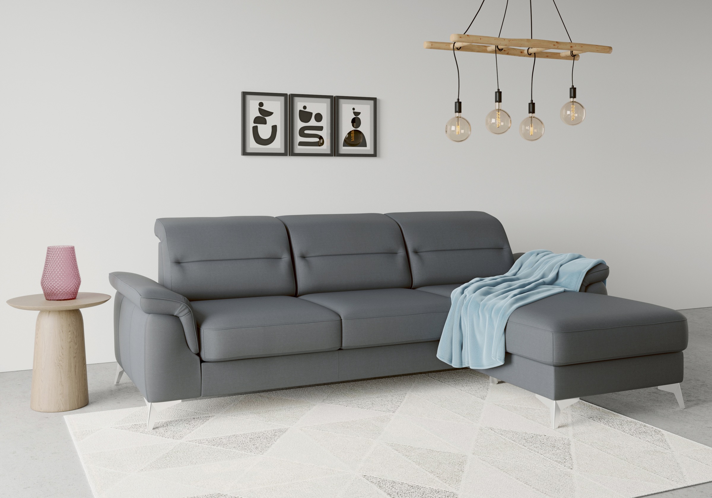 sit&more Ecksofa »Sinatra L-Form« mit Recamiere, optinal mit Kopfteilverste günstig online kaufen