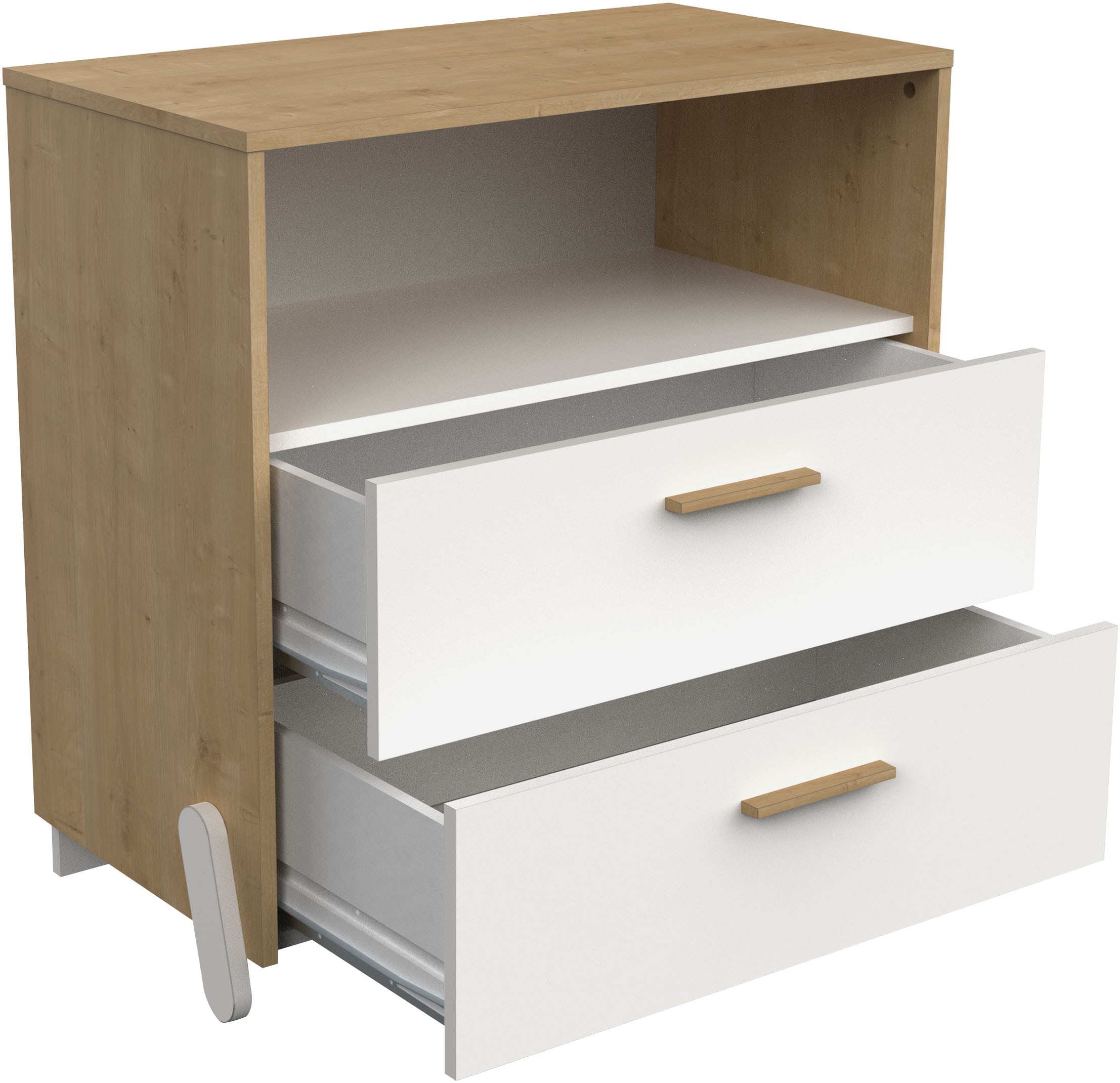 Demeyere GROUP Nachtschrank, Kommode 2 Schubladen/ 1 Niche