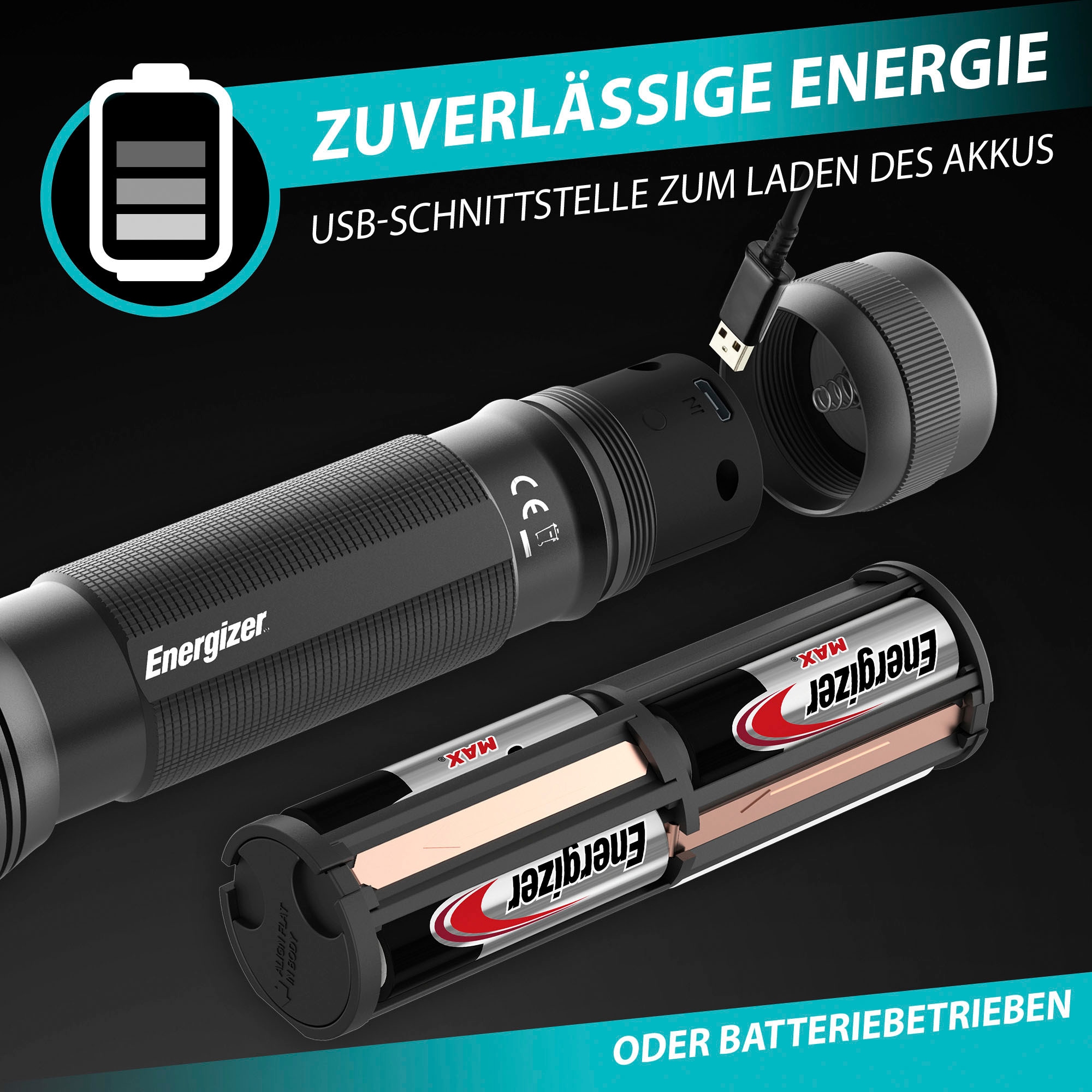 Energizer Taschenlampe »Hybrid Tactical Metal«