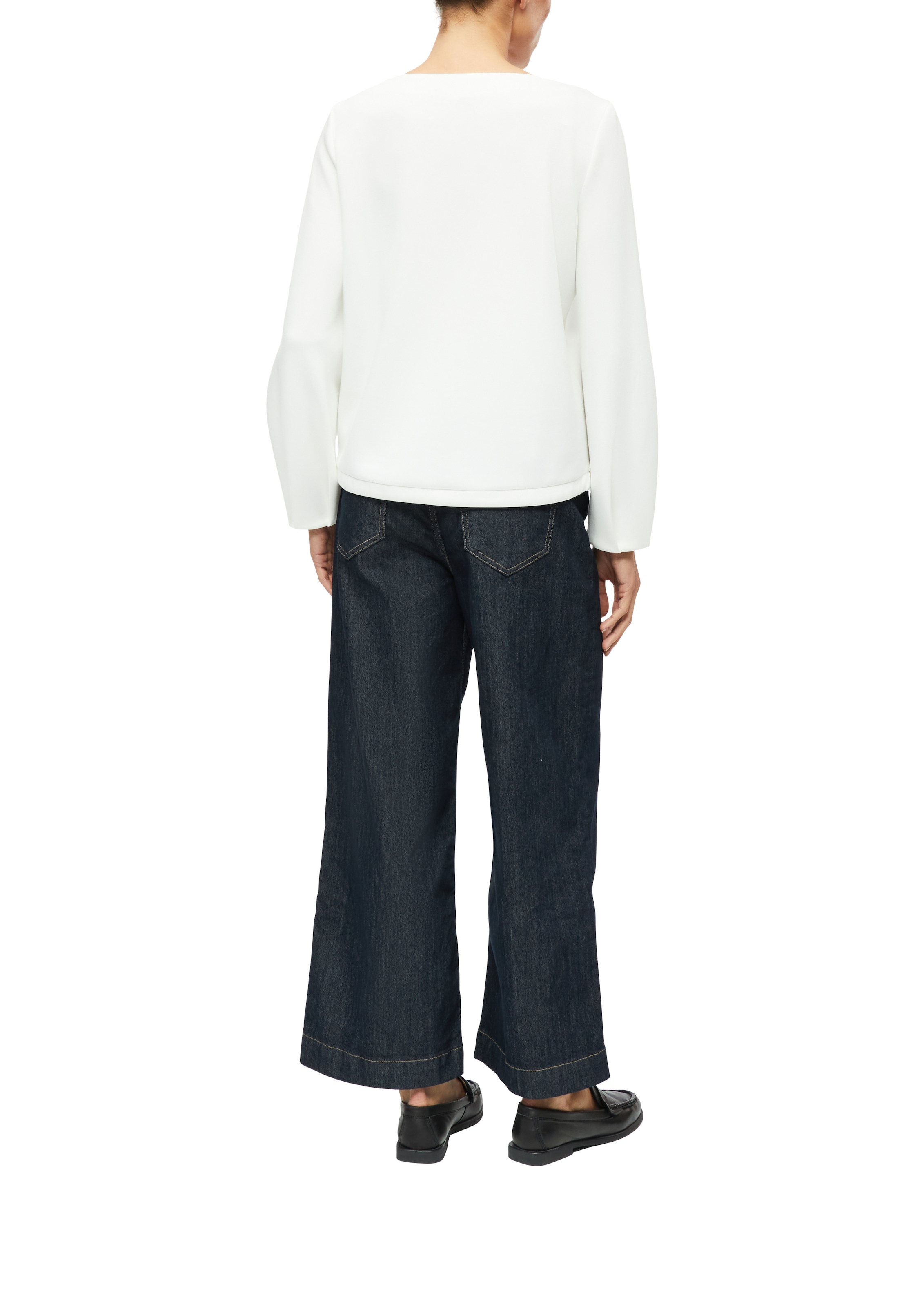 s.Oliver BLACK LABEL Sweater , mit Bindeband am Saum und mit Viskose
