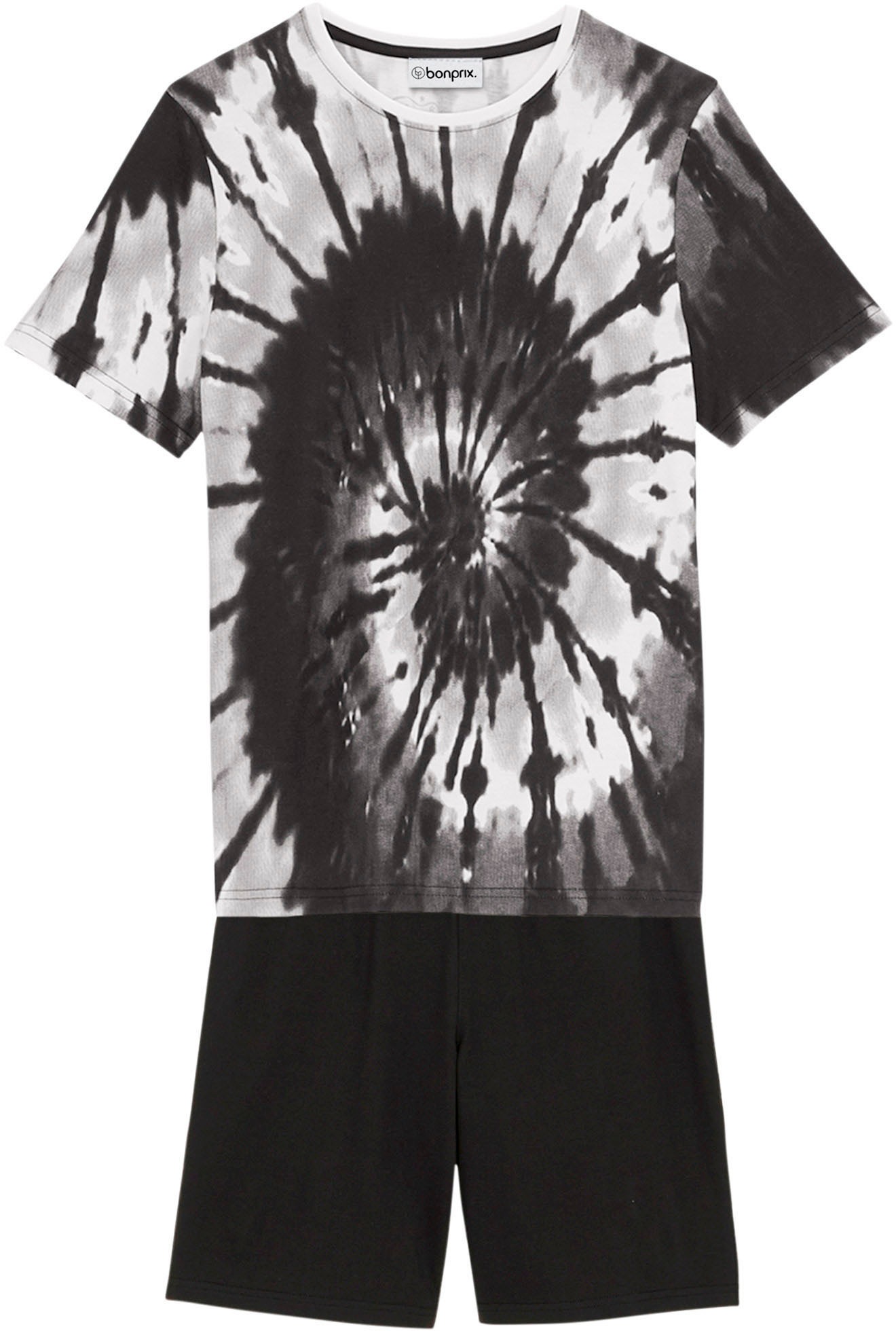 bonprix T-Shirt »T-Shirt und Jersey-Bermuda (2-tlg.Set) aus reiner Baumwolle« Set, 2 Stk. Regular Fit, Kurzarm, aus Baumwolle, im 2-teiligen Set