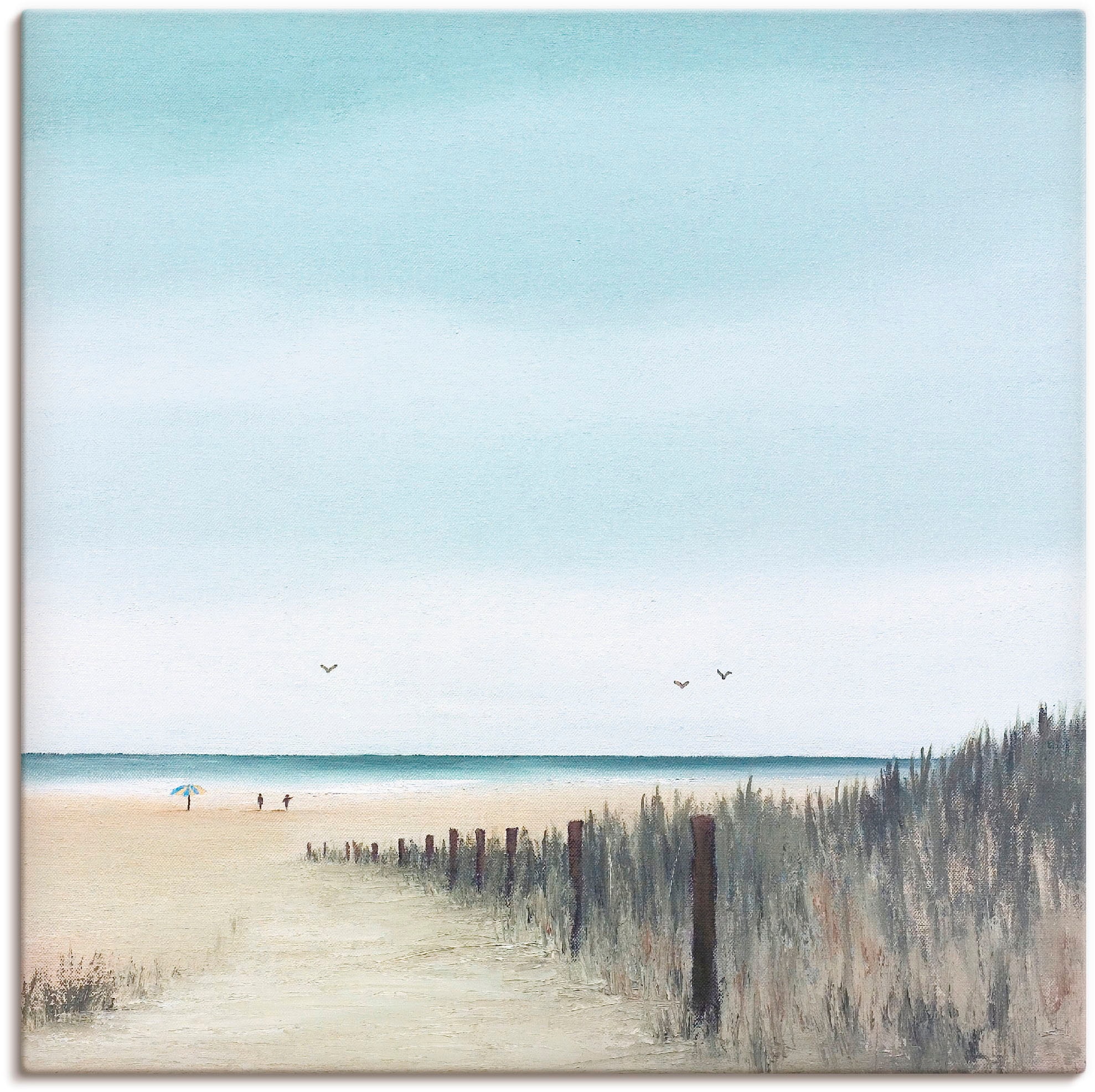 Artland Wandbild »Sonniger Morgen I«, Strand, (1 St.), als Leinwandbild, Po günstig online kaufen