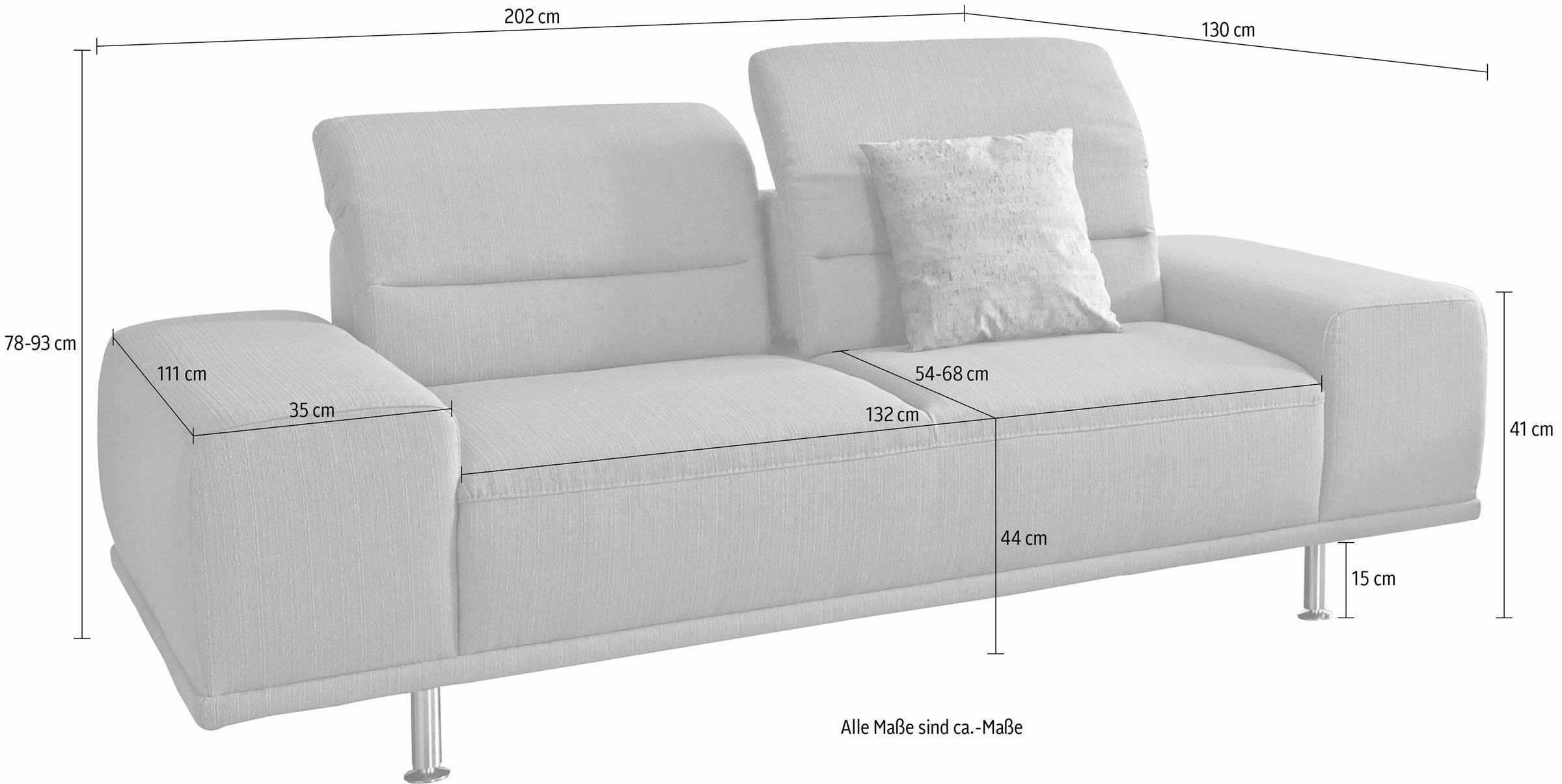 sit&more 2,5-Sitzer »Mariola«, mit Federkern, inklusive Sitztiefenverstellung