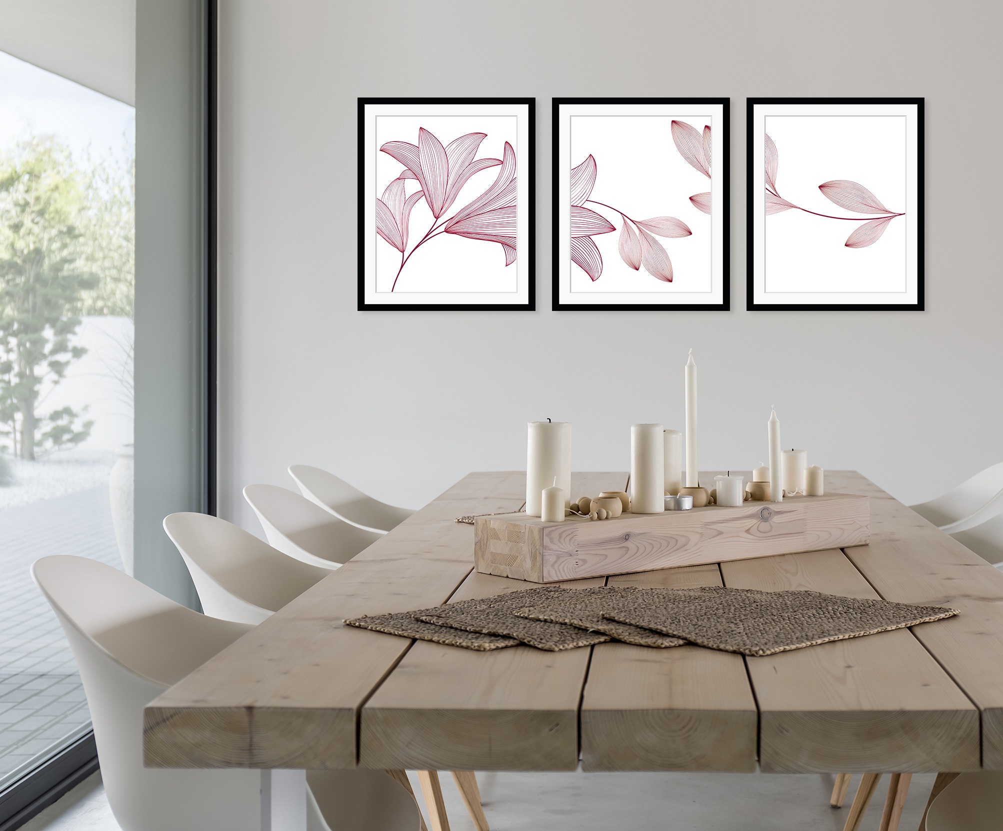 queence Bild "Imsa", Blumen, (Set), gerahmt, Blumen günstig online kaufen